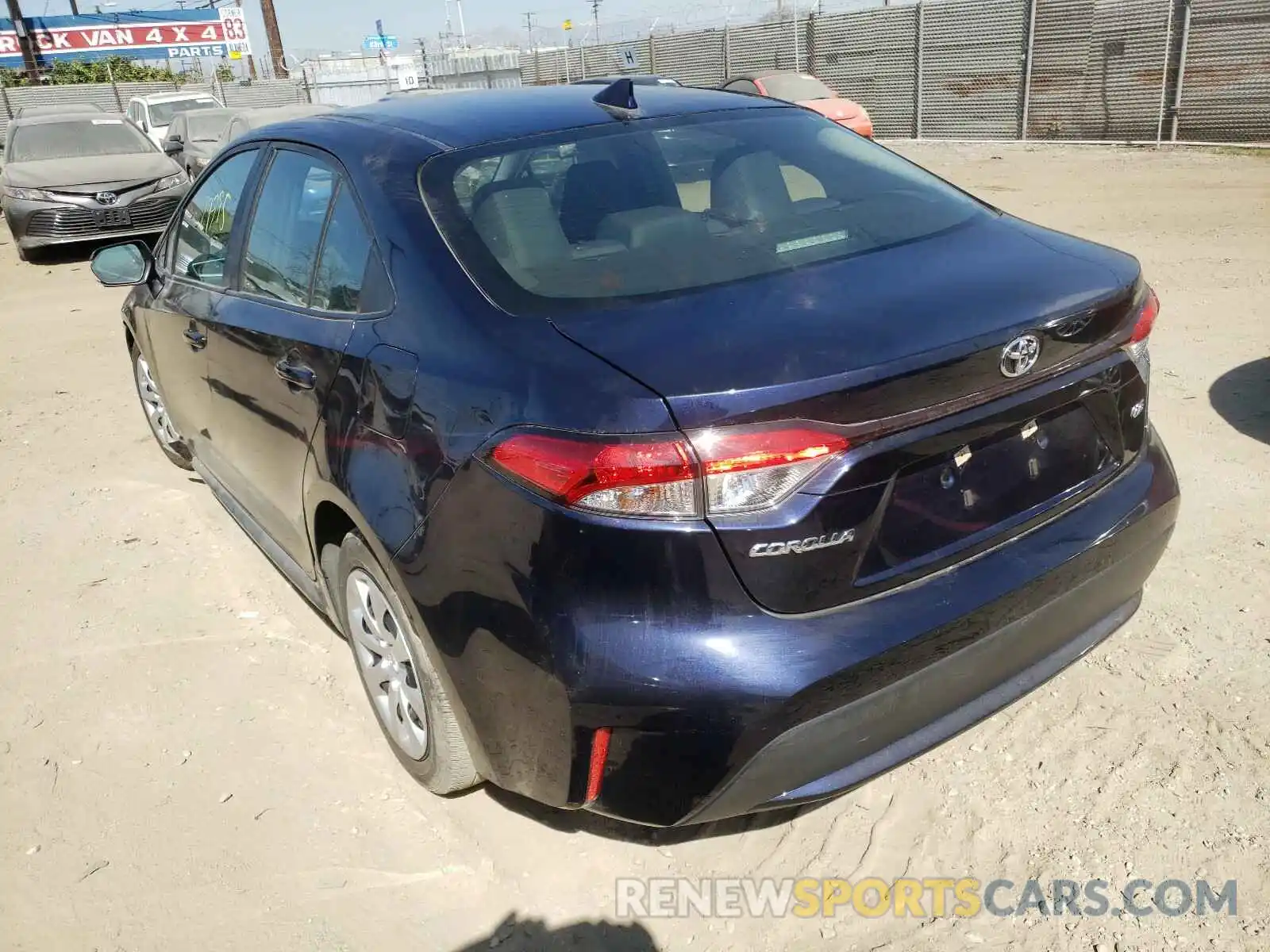 3 Photograph of a damaged car JTDEPRAEXLJ047454 TOYOTA COROLLA 2020