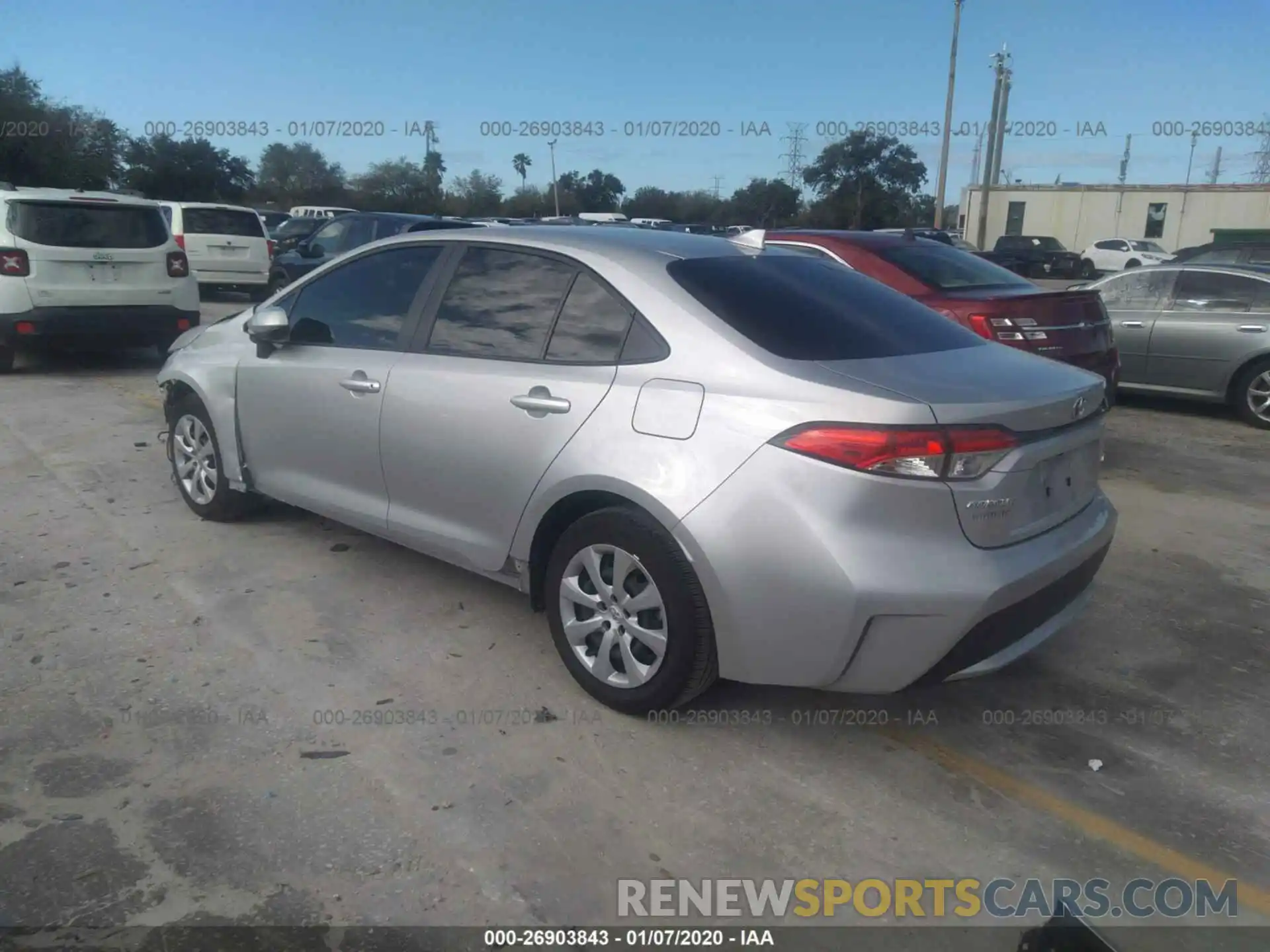 3 Photograph of a damaged car JTDEPRAEXLJ047812 TOYOTA COROLLA 2020