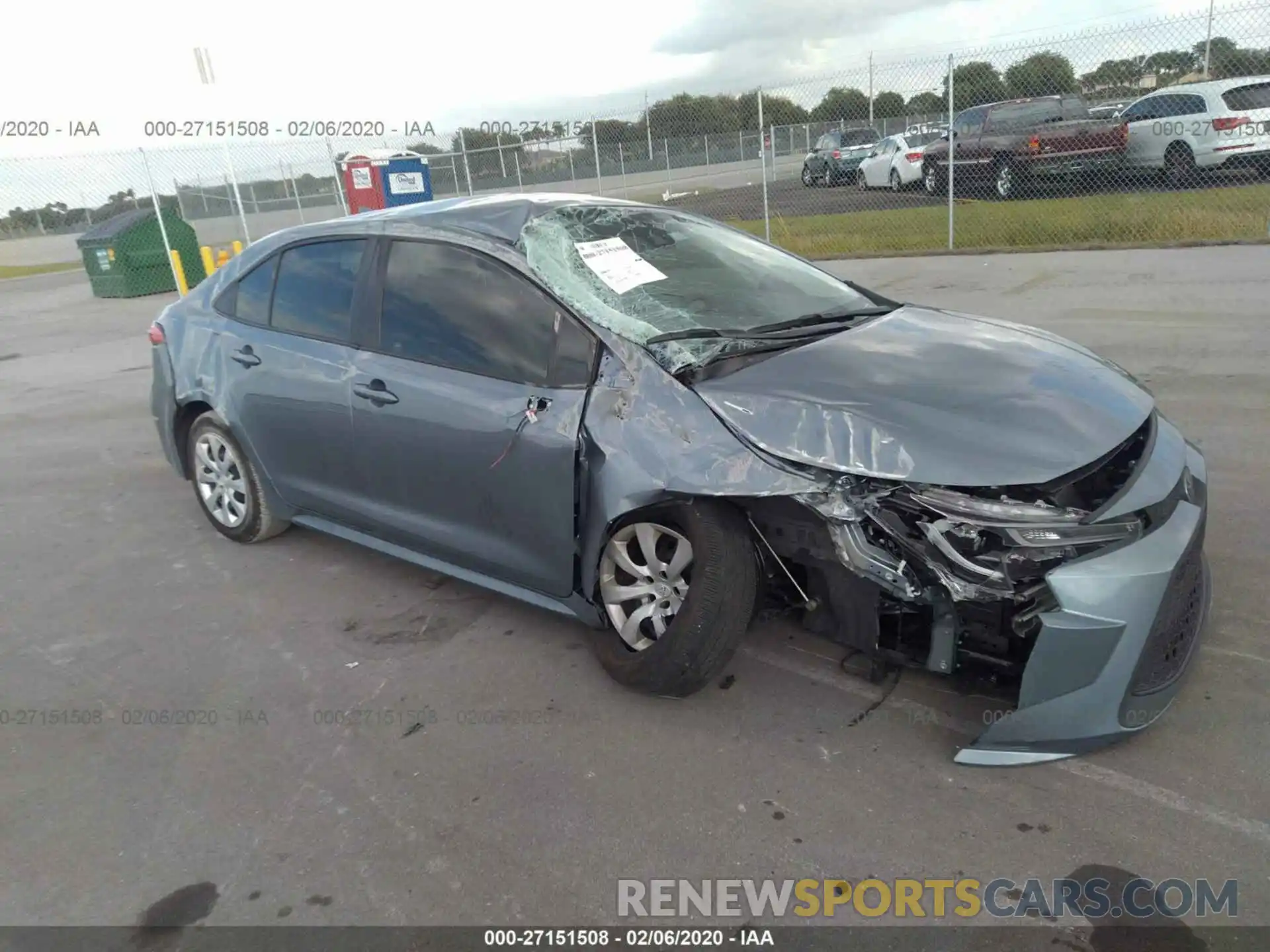 1 Photograph of a damaged car JTDEPRAEXLJ049320 TOYOTA COROLLA 2020