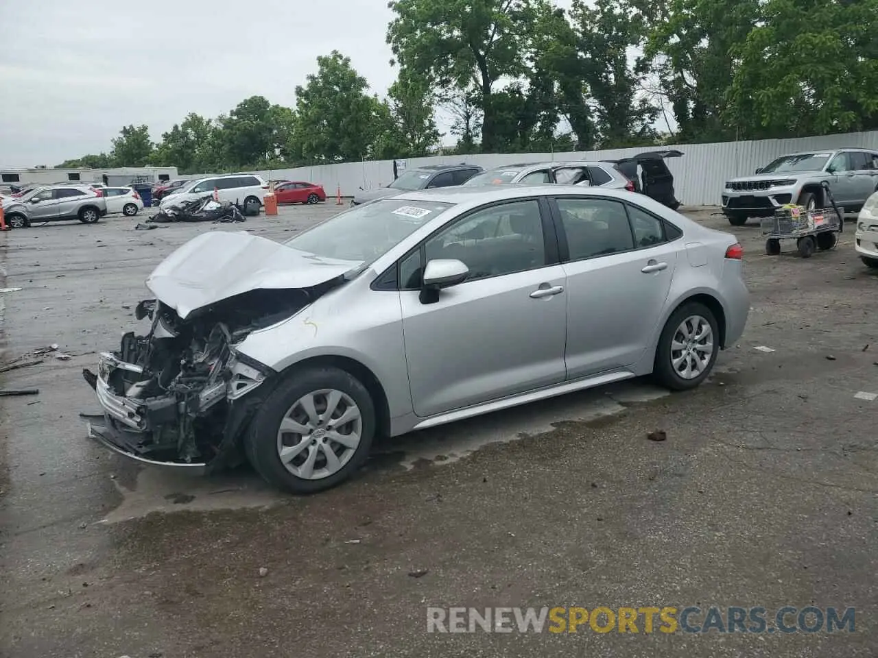 1 Photograph of a damaged car JTDEPRAEXLJ058745 TOYOTA COROLLA 2020