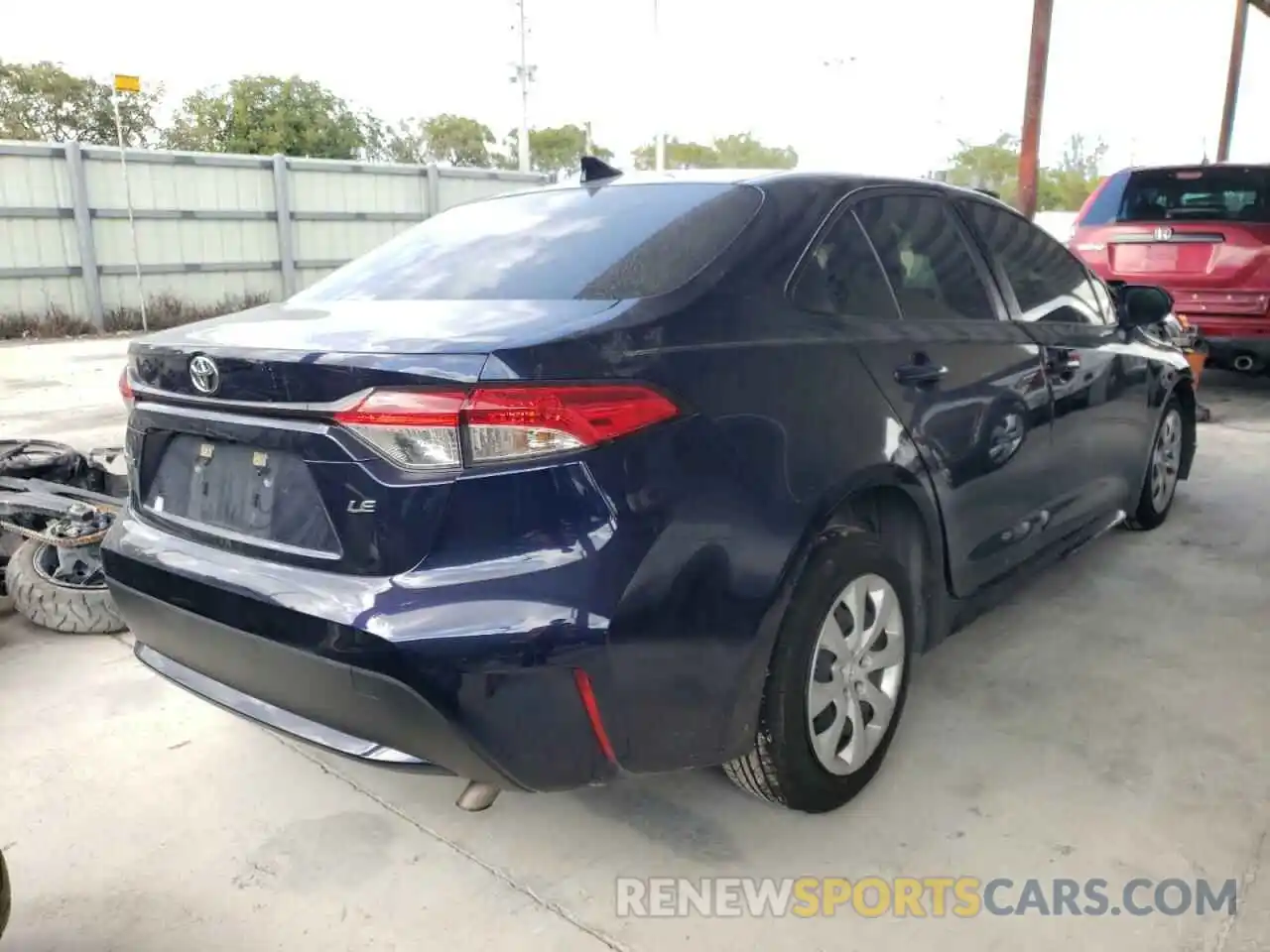 4 Photograph of a damaged car JTDEPRAEXLJ059930 TOYOTA COROLLA 2020