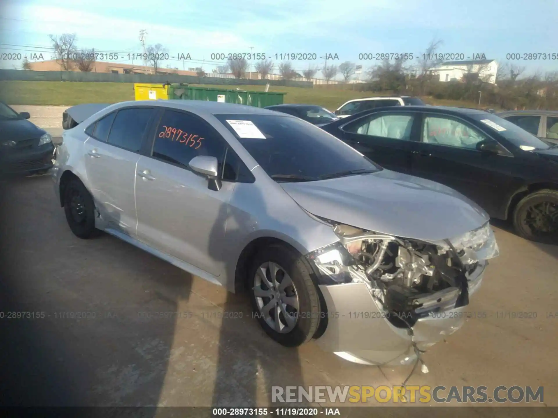 1 Photograph of a damaged car JTDEPRAEXLJ061435 TOYOTA COROLLA 2020