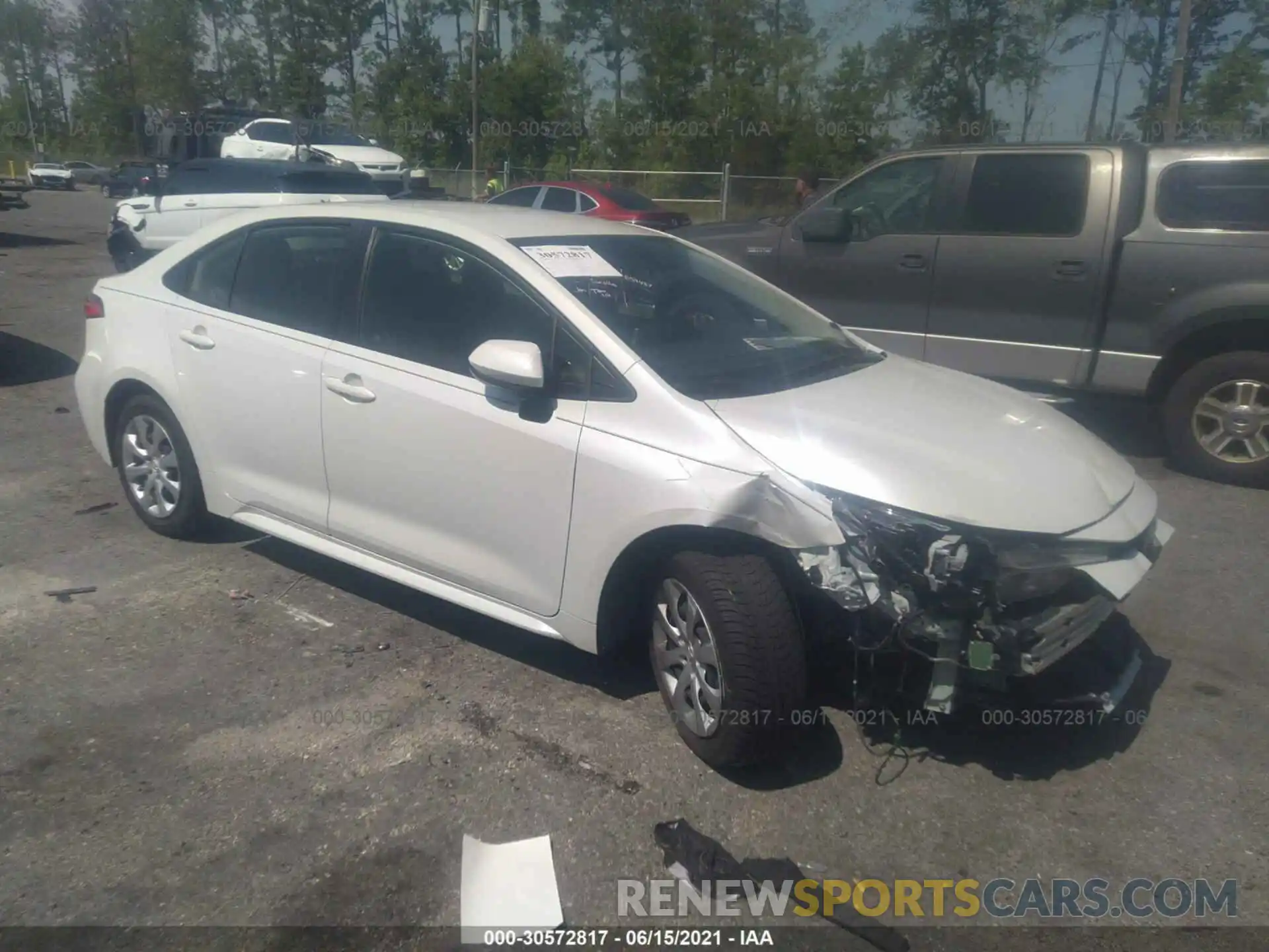 1 Photograph of a damaged car JTDEPRAEXLJ062391 TOYOTA COROLLA 2020