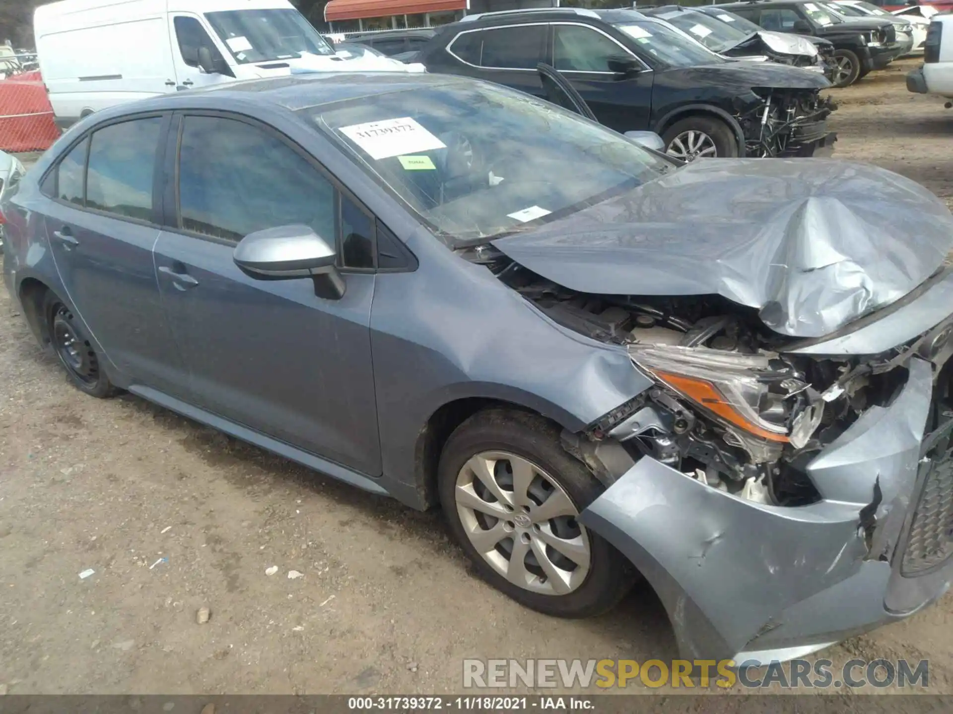 1 Photograph of a damaged car JTDEPRAEXLJ063802 TOYOTA COROLLA 2020