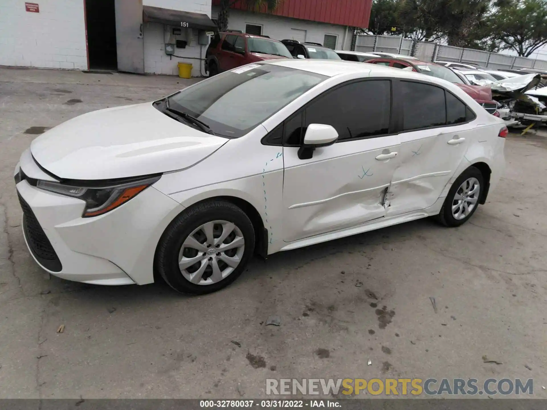 2 Photograph of a damaged car JTDEPRAEXLJ065579 TOYOTA COROLLA 2020