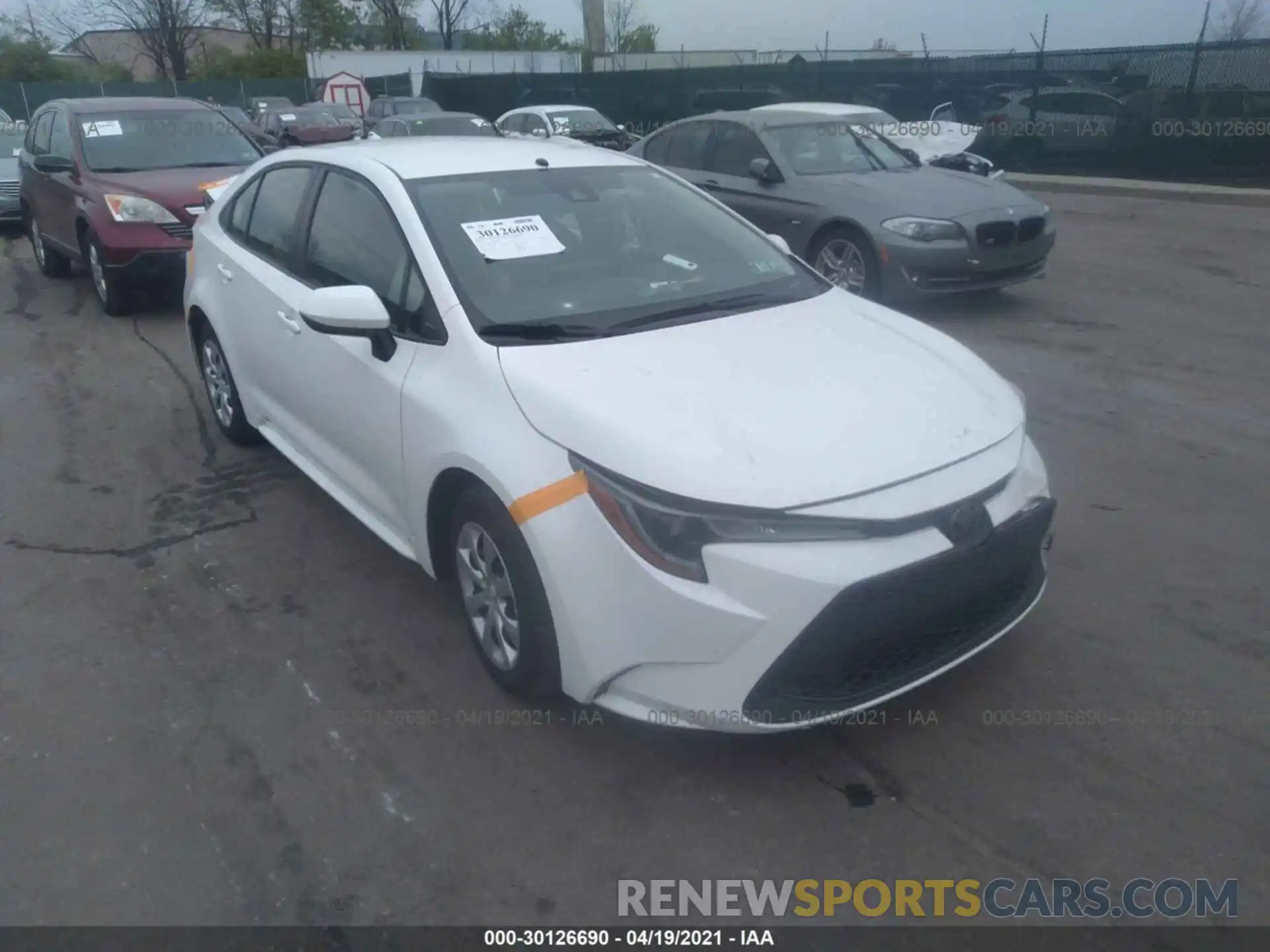 1 Photograph of a damaged car JTDEPRAEXLJ067722 TOYOTA COROLLA 2020