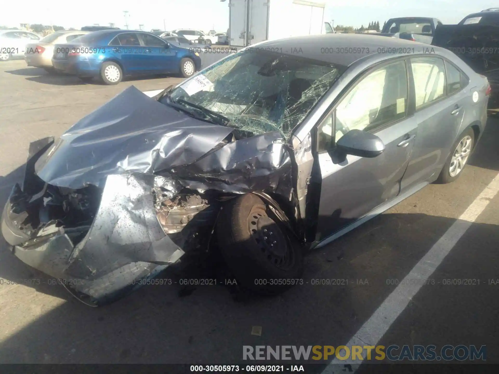 2 Photograph of a damaged car JTDEPRAEXLJ071561 TOYOTA COROLLA 2020