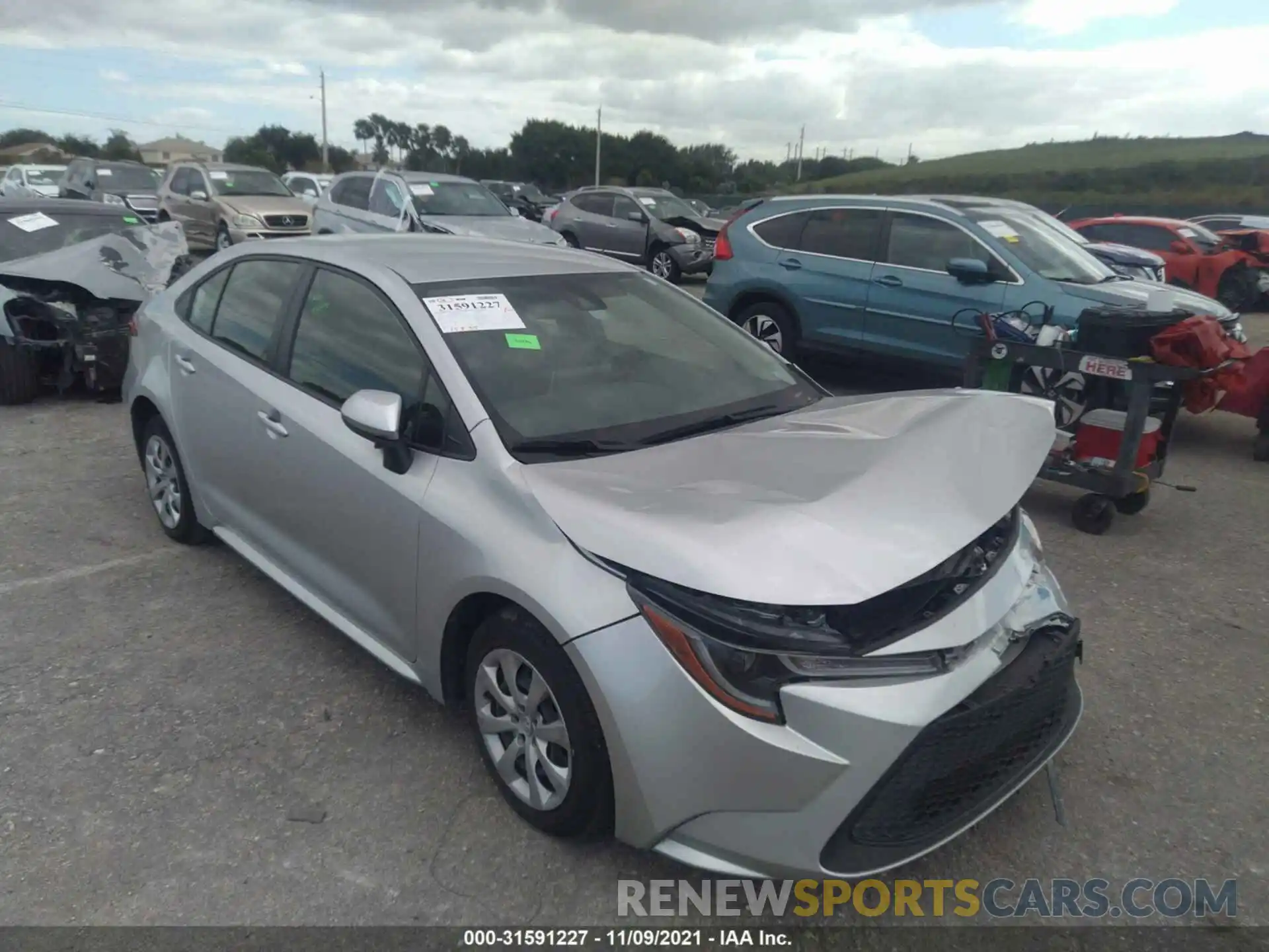 1 Photograph of a damaged car JTDEPRAEXLJ076338 TOYOTA COROLLA 2020