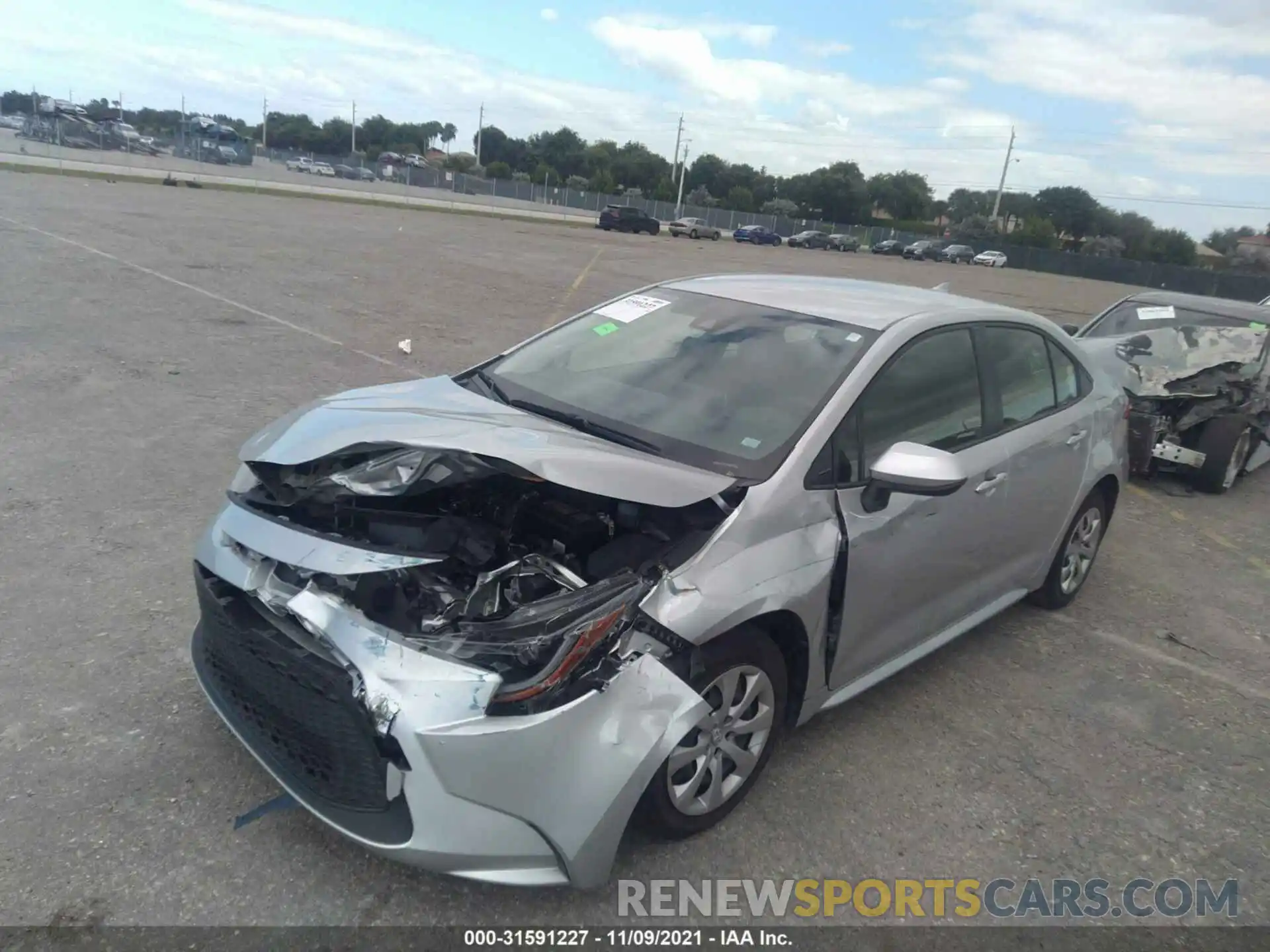 2 Photograph of a damaged car JTDEPRAEXLJ076338 TOYOTA COROLLA 2020