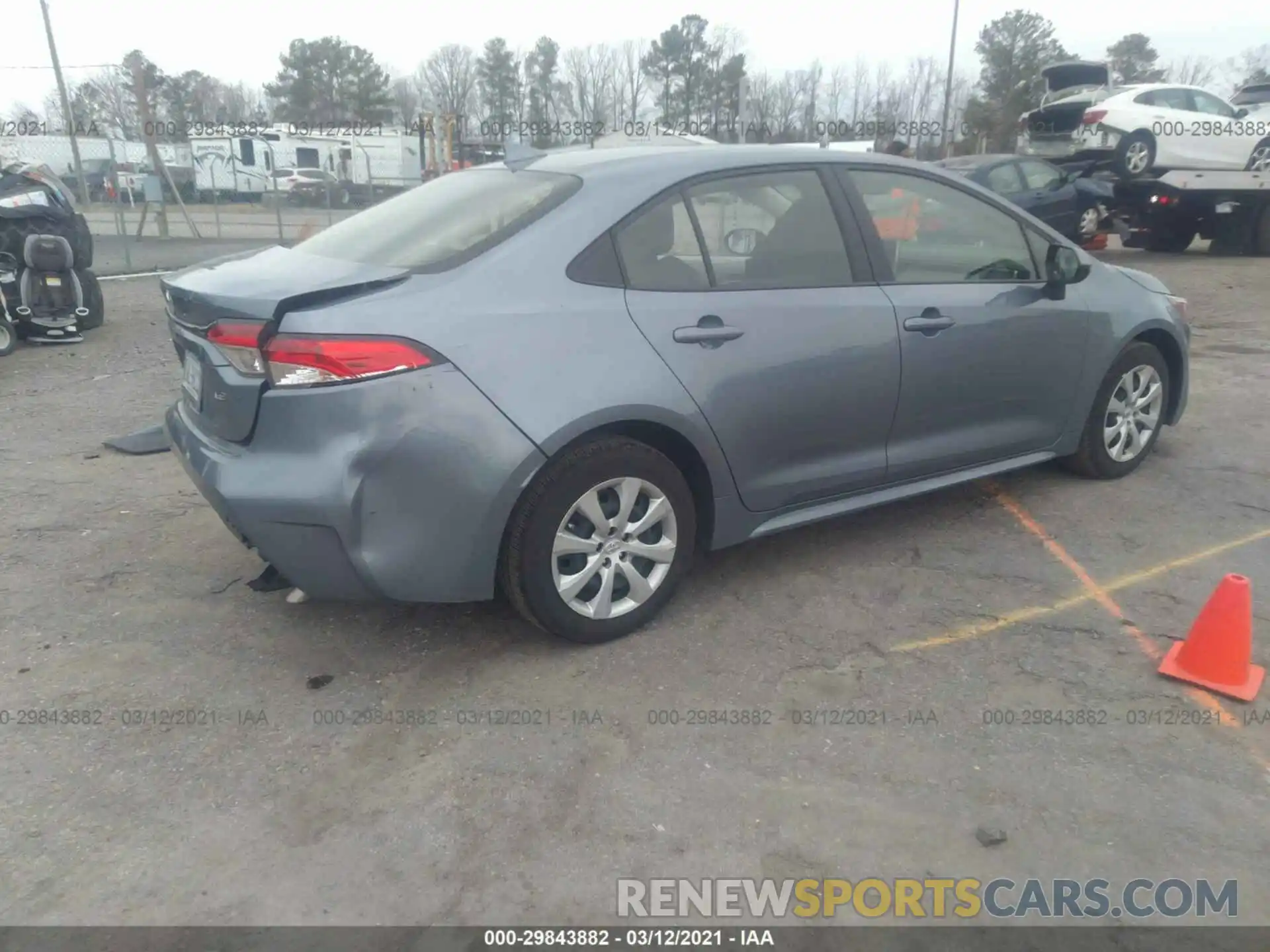 4 Photograph of a damaged car JTDEPRAEXLJ077697 TOYOTA COROLLA 2020