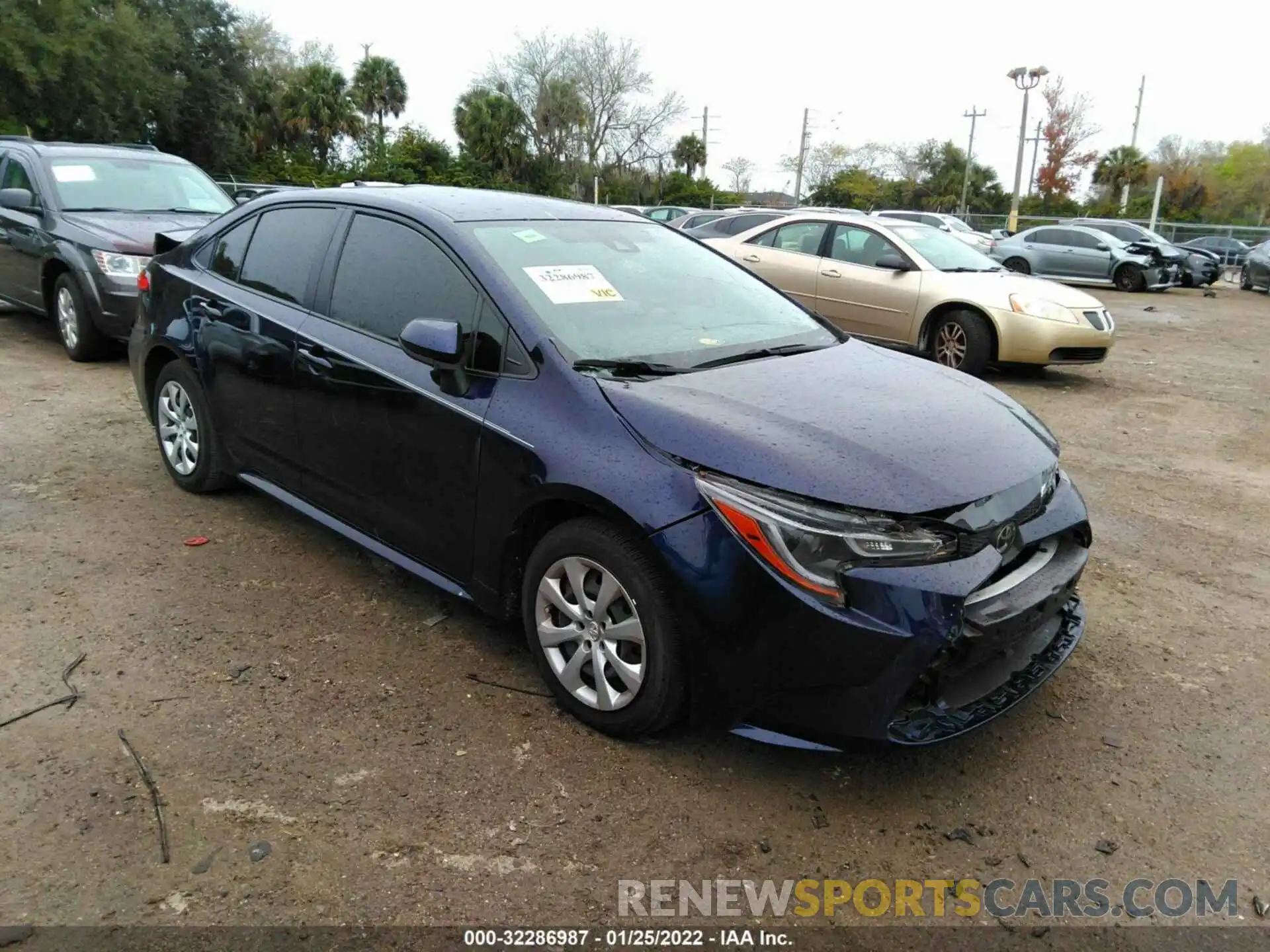 1 Photograph of a damaged car JTDEPRAEXLJ079384 TOYOTA COROLLA 2020