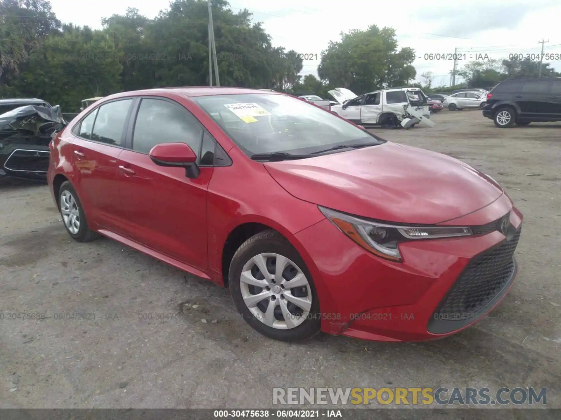 1 Photograph of a damaged car JTDEPRAEXLJ080079 TOYOTA COROLLA 2020