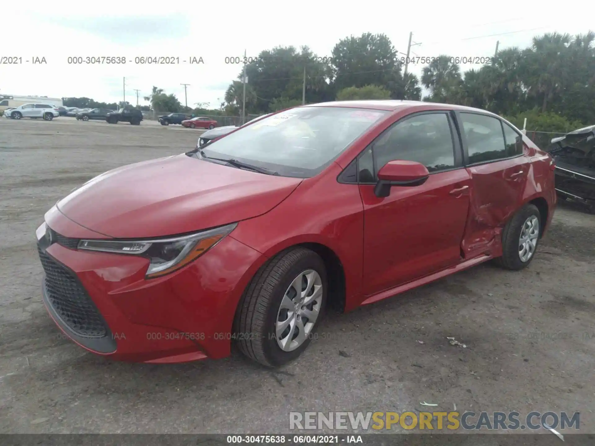 2 Photograph of a damaged car JTDEPRAEXLJ080079 TOYOTA COROLLA 2020