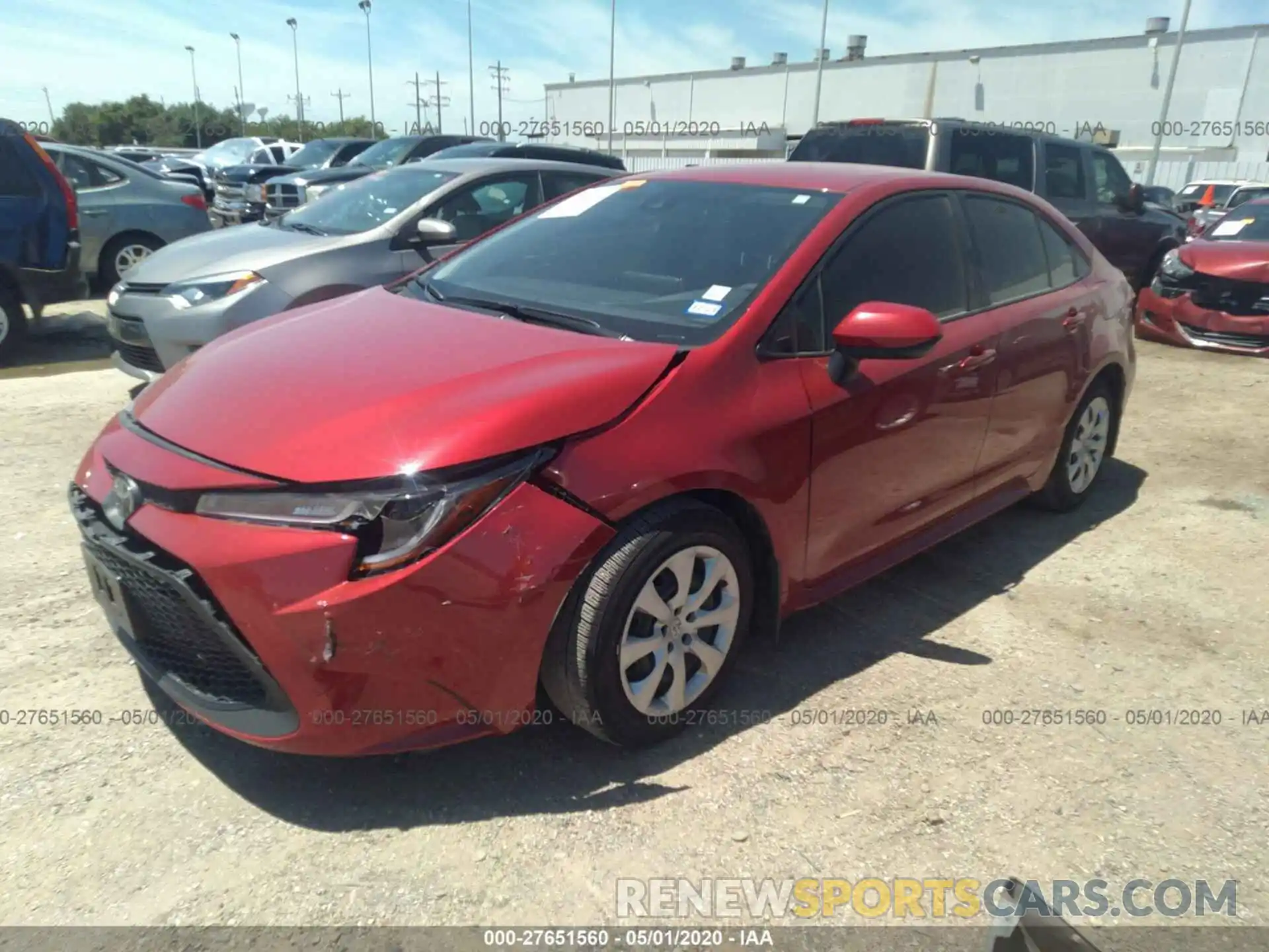 2 Photograph of a damaged car JTDEPRAEXLJ083399 TOYOTA COROLLA 2020