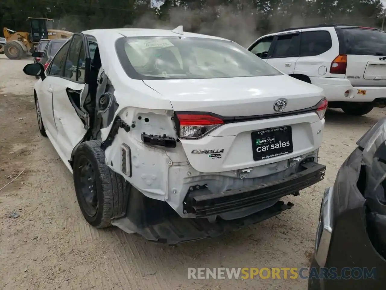 3 Photograph of a damaged car JTDEPRAEXLJ085895 TOYOTA COROLLA 2020