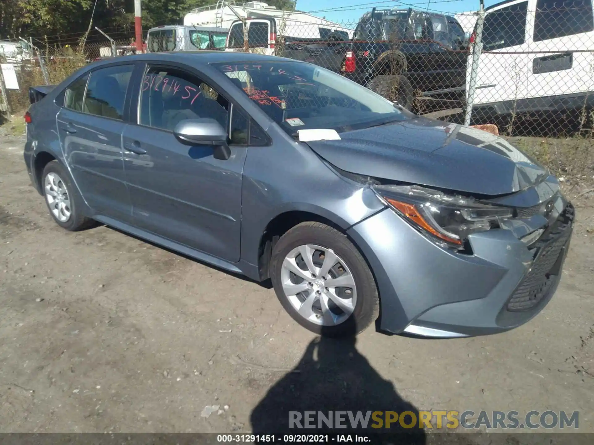 1 Photograph of a damaged car JTDEPRAEXLJ087775 TOYOTA COROLLA 2020