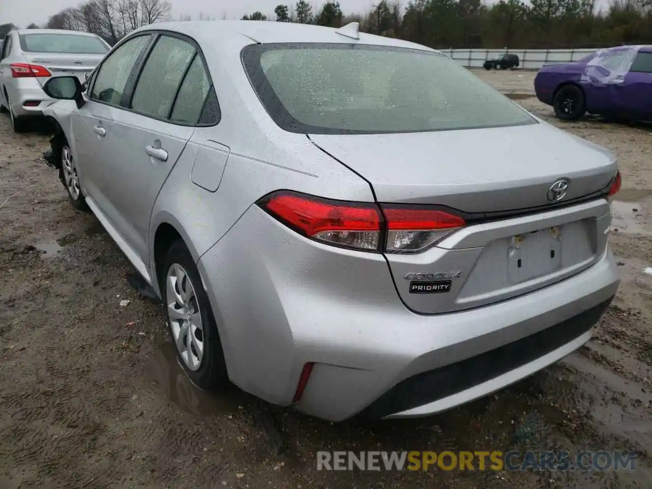 3 Photograph of a damaged car JTDEPRAEXLJ093933 TOYOTA COROLLA 2020