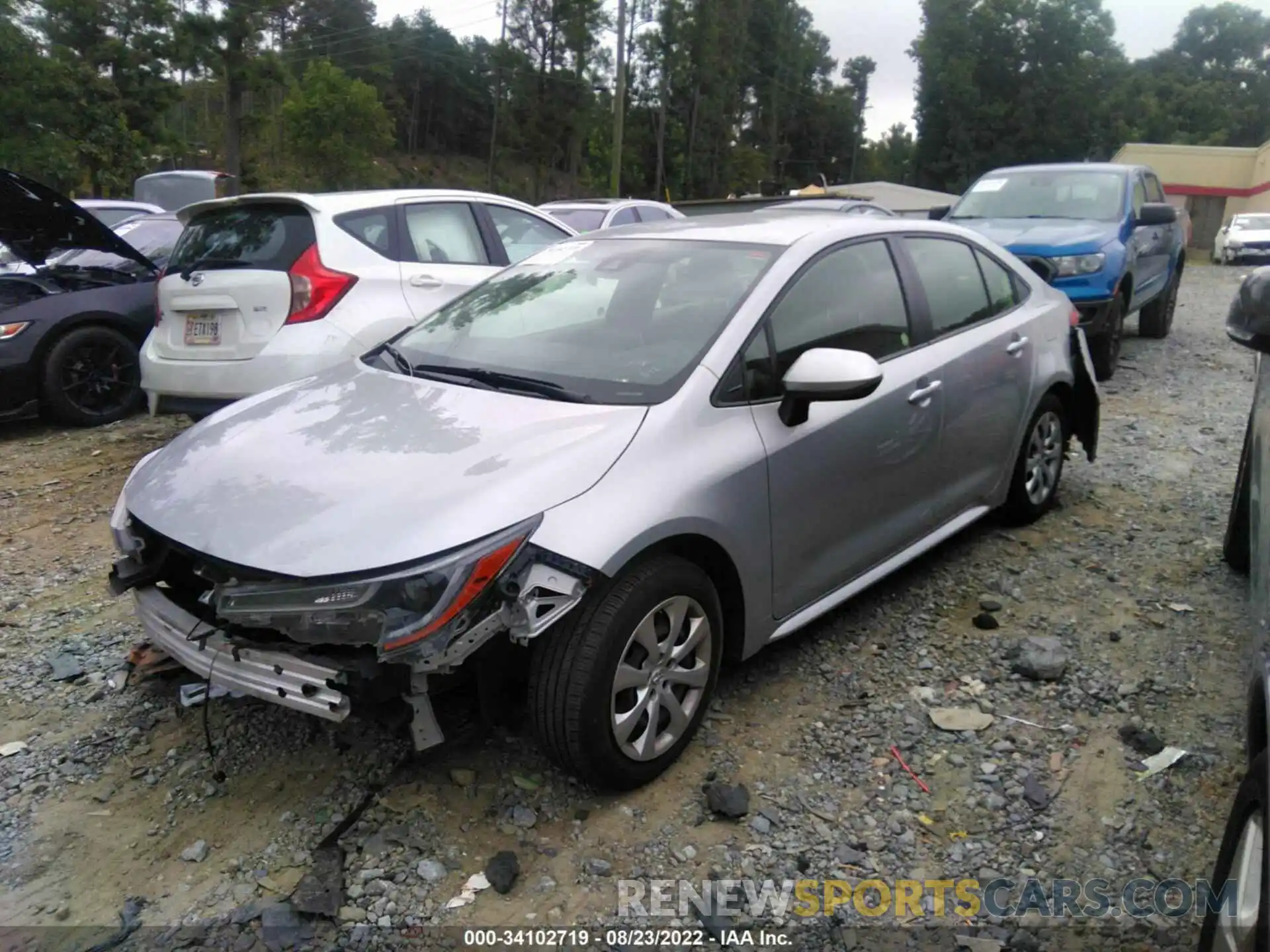 2 Photograph of a damaged car JTDEPRAEXLJ095682 TOYOTA COROLLA 2020