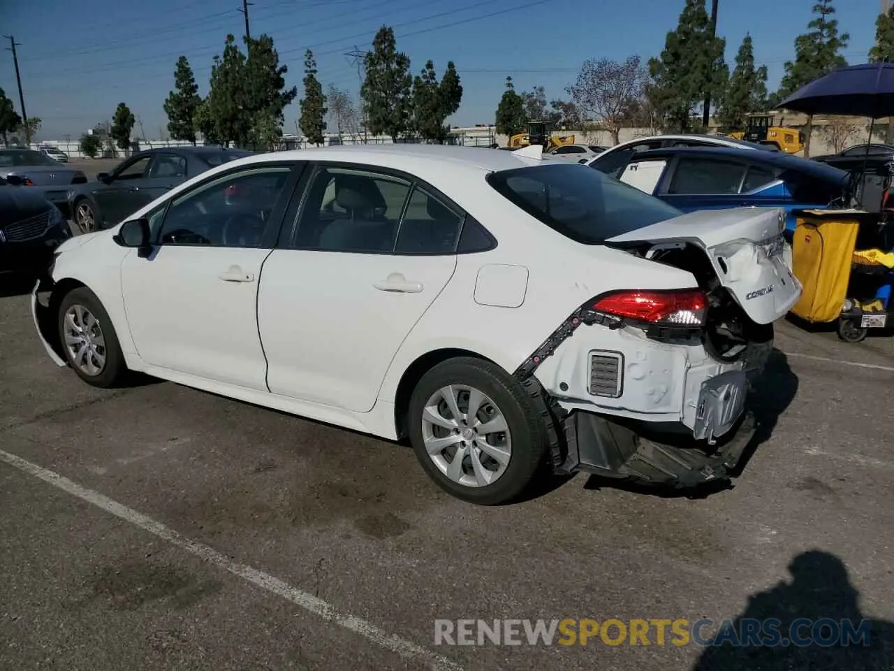 2 Photograph of a damaged car JTDEPRAEXLJ098923 TOYOTA COROLLA 2020