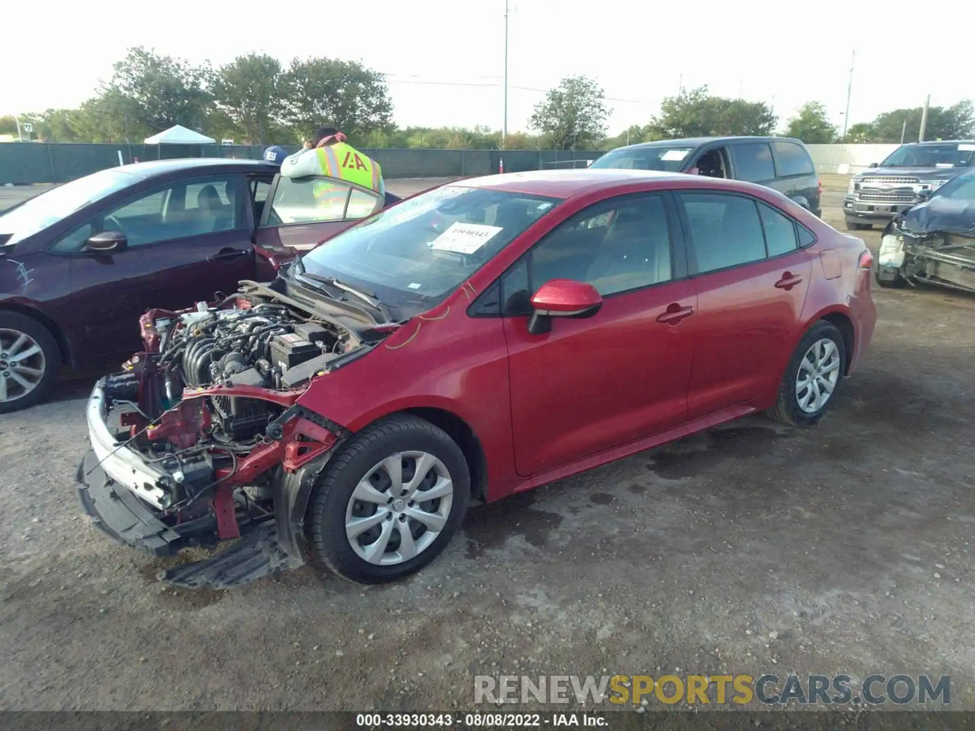 2 Photograph of a damaged car JTDEPRAEXLJ099005 TOYOTA COROLLA 2020