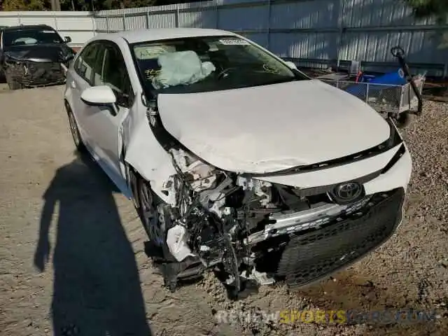 1 Photograph of a damaged car JTDEPRAEXLJ101562 TOYOTA COROLLA 2020