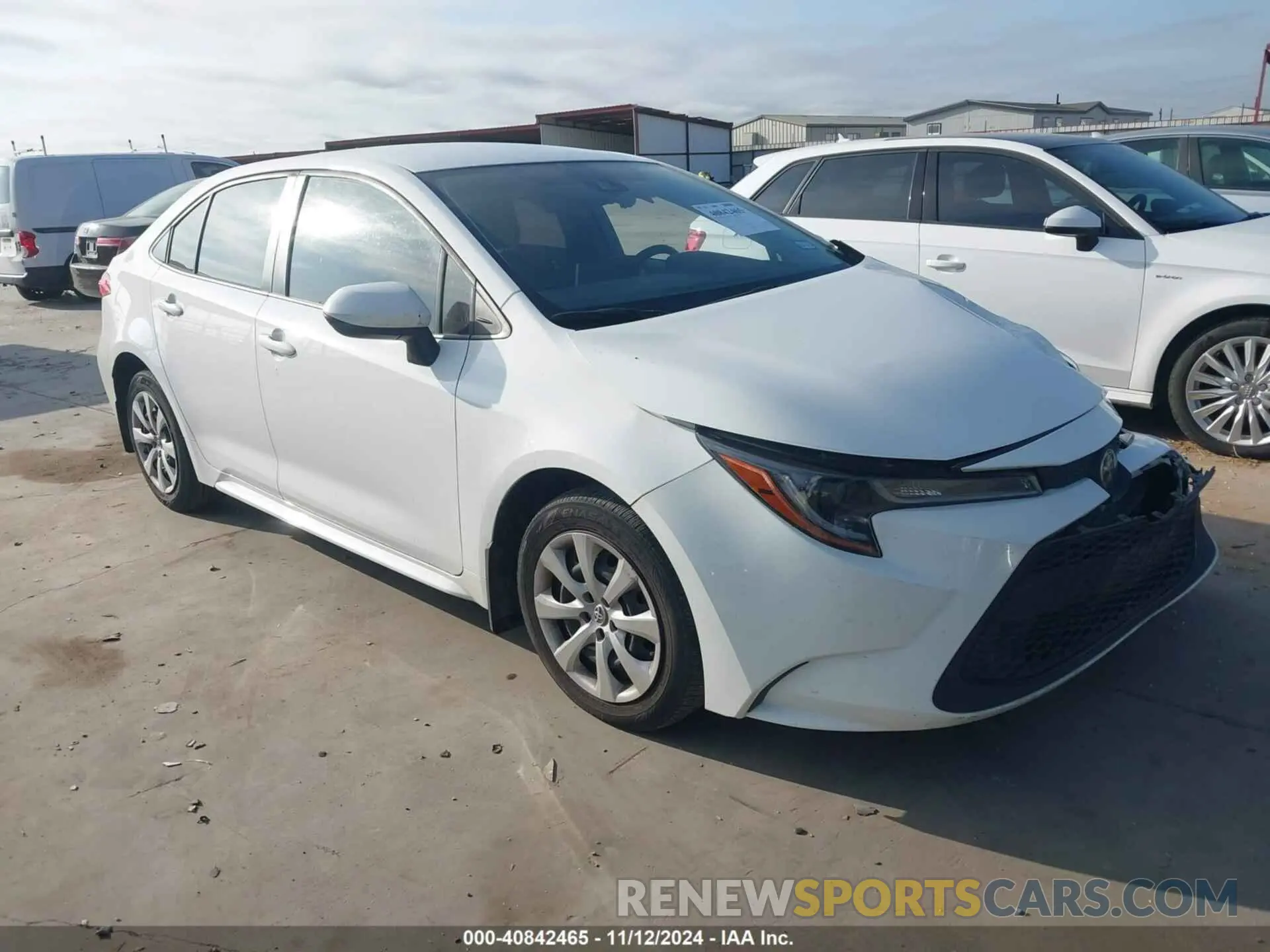 1 Photograph of a damaged car JTDEPRAEXLJ103330 TOYOTA COROLLA 2020