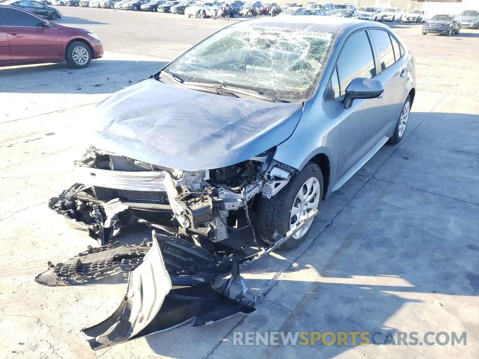 2 Photograph of a damaged car JTDEPRAEXLJ105532 TOYOTA COROLLA 2020