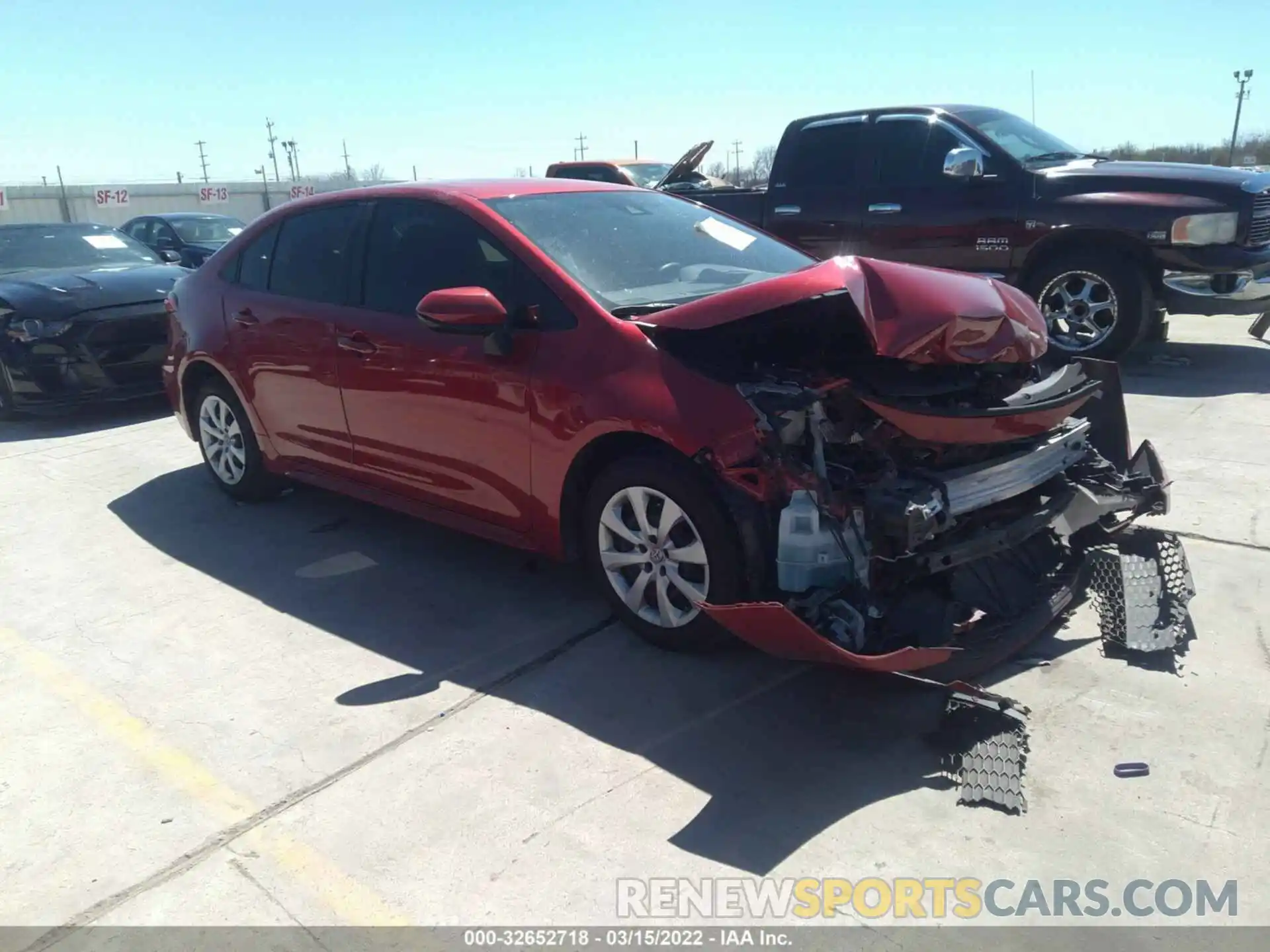 1 Photograph of a damaged car JTDEPRAEXLJ106776 TOYOTA COROLLA 2020