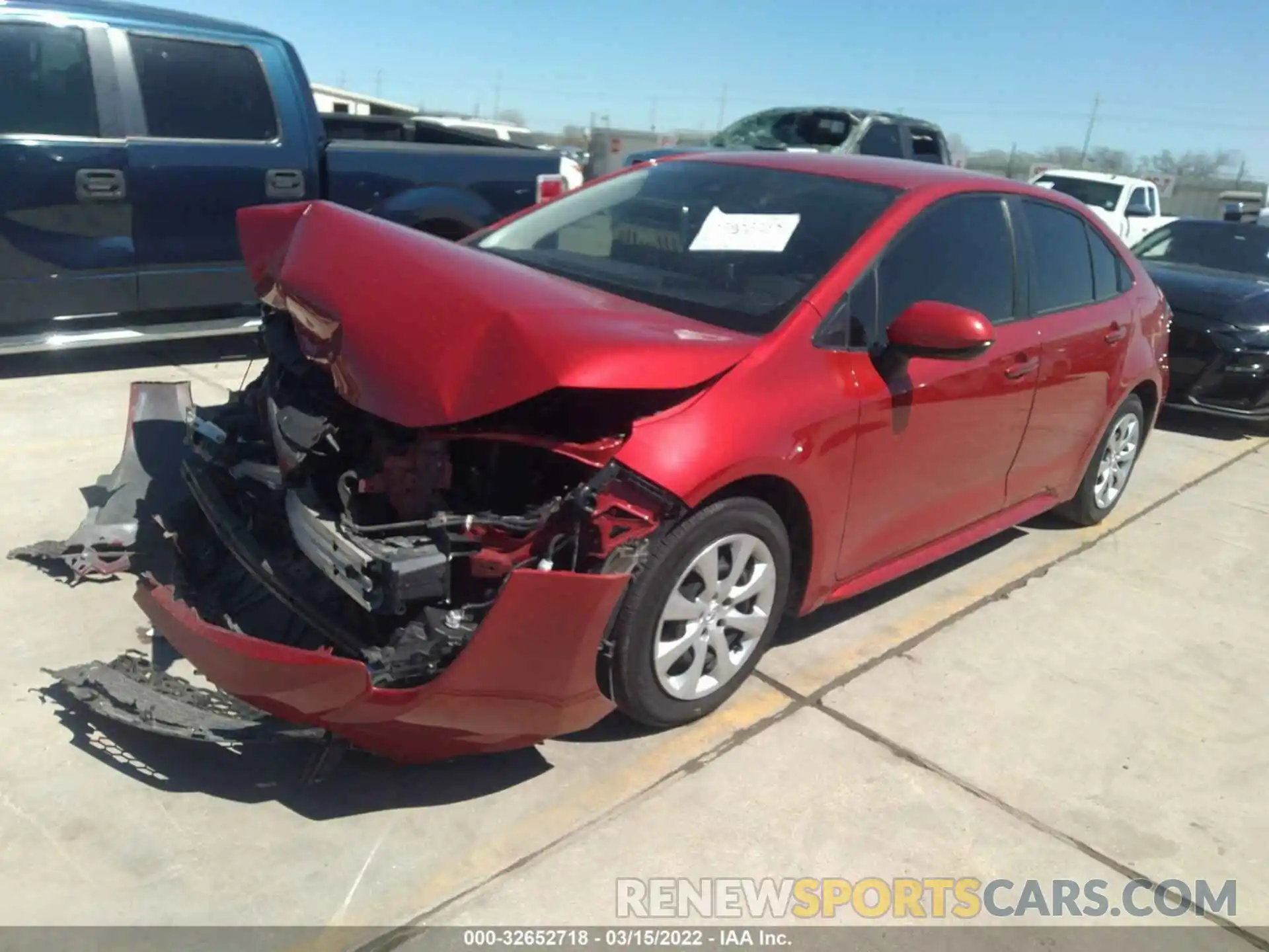 2 Photograph of a damaged car JTDEPRAEXLJ106776 TOYOTA COROLLA 2020