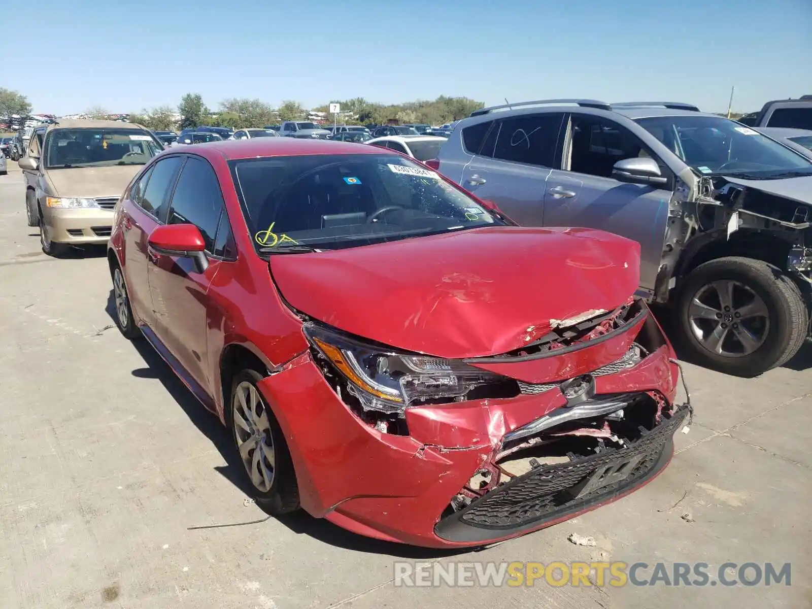 1 Photograph of a damaged car JTDEPRAEXLJ107409 TOYOTA COROLLA 2020