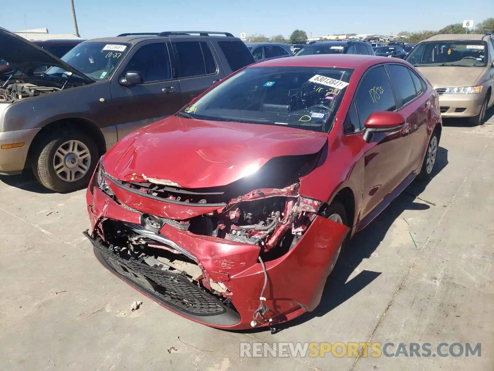 2 Photograph of a damaged car JTDEPRAEXLJ107409 TOYOTA COROLLA 2020