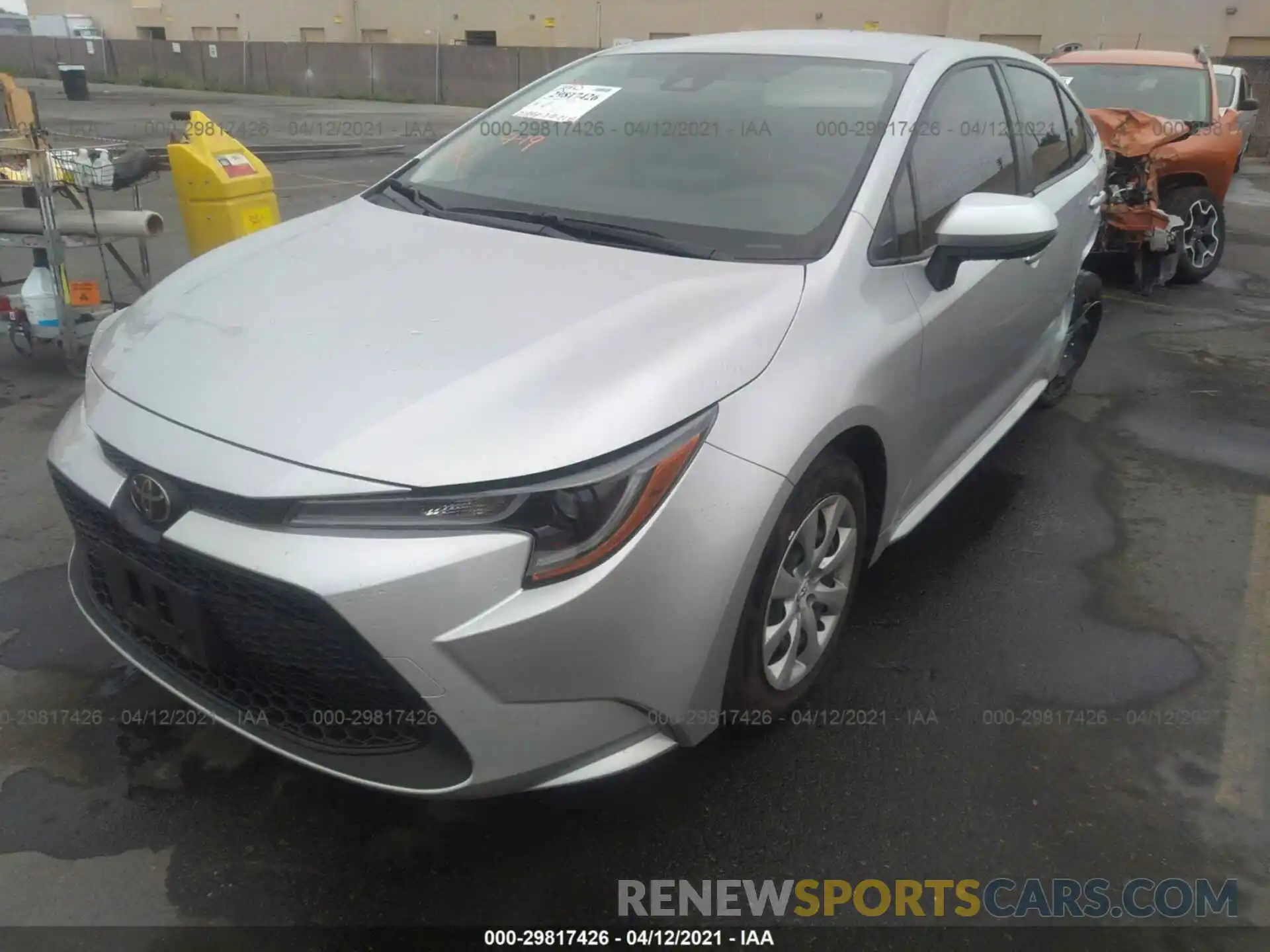 2 Photograph of a damaged car JTDEPRAEXLJ107619 TOYOTA COROLLA 2020