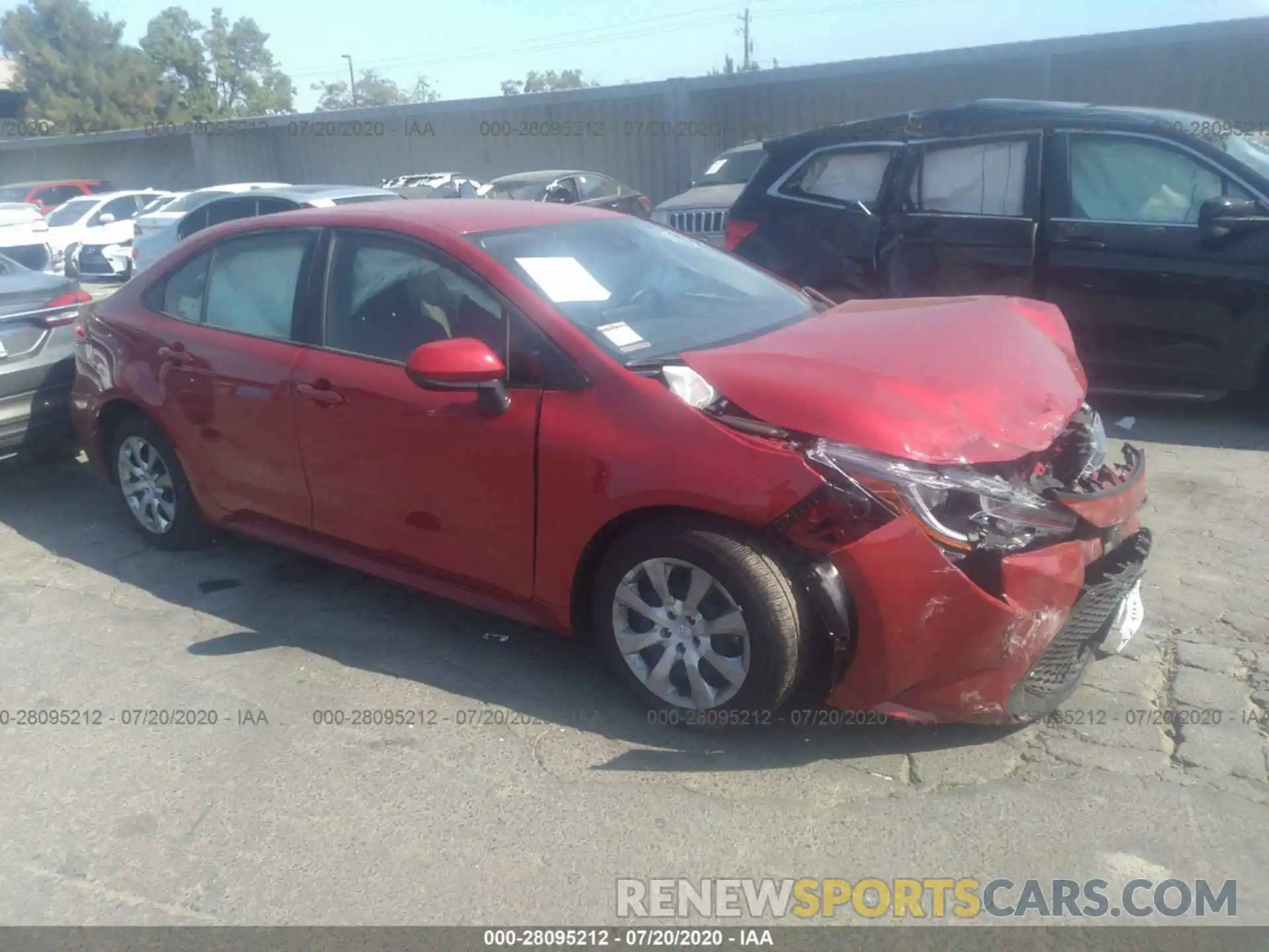 1 Photograph of a damaged car JTDEPRAEXLJ109922 TOYOTA COROLLA 2020