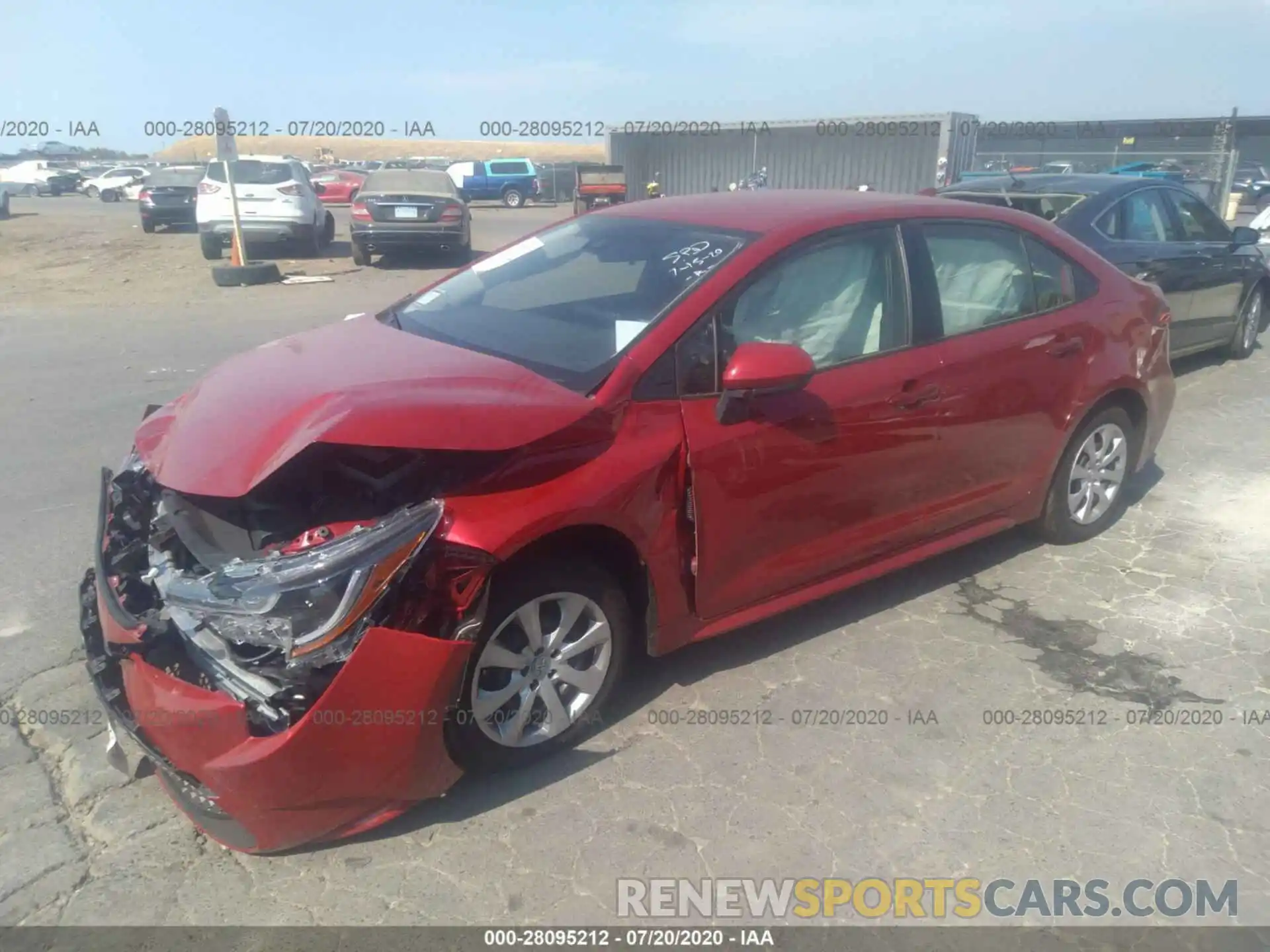 2 Photograph of a damaged car JTDEPRAEXLJ109922 TOYOTA COROLLA 2020