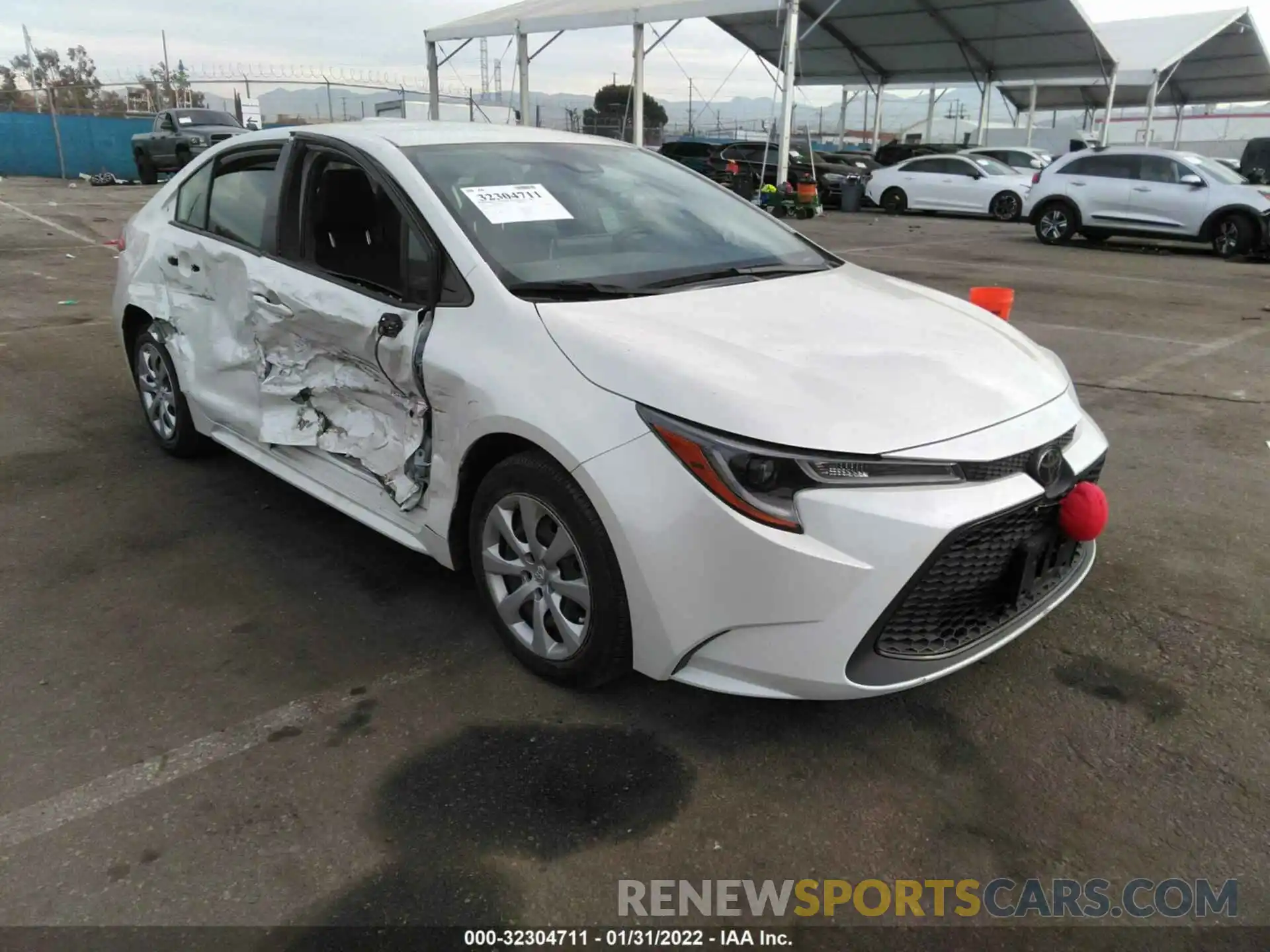 1 Photograph of a damaged car JTDEPRAEXLJ110701 TOYOTA COROLLA 2020