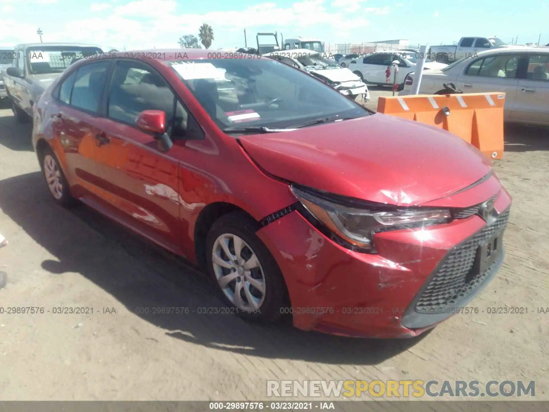 1 Photograph of a damaged car JTDEPRAEXLJ111198 TOYOTA COROLLA 2020