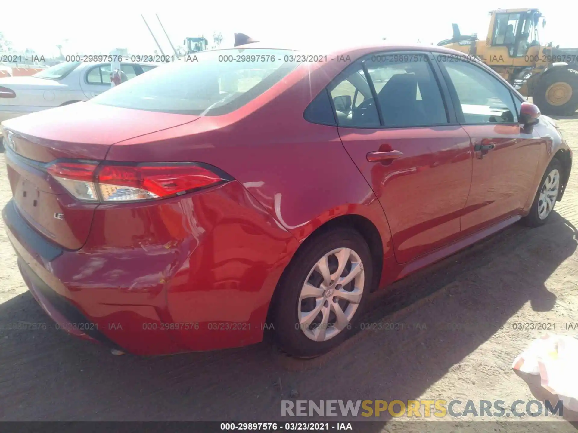 4 Photograph of a damaged car JTDEPRAEXLJ111198 TOYOTA COROLLA 2020