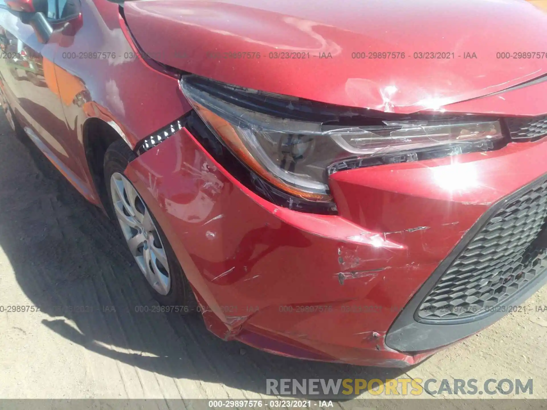 6 Photograph of a damaged car JTDEPRAEXLJ111198 TOYOTA COROLLA 2020