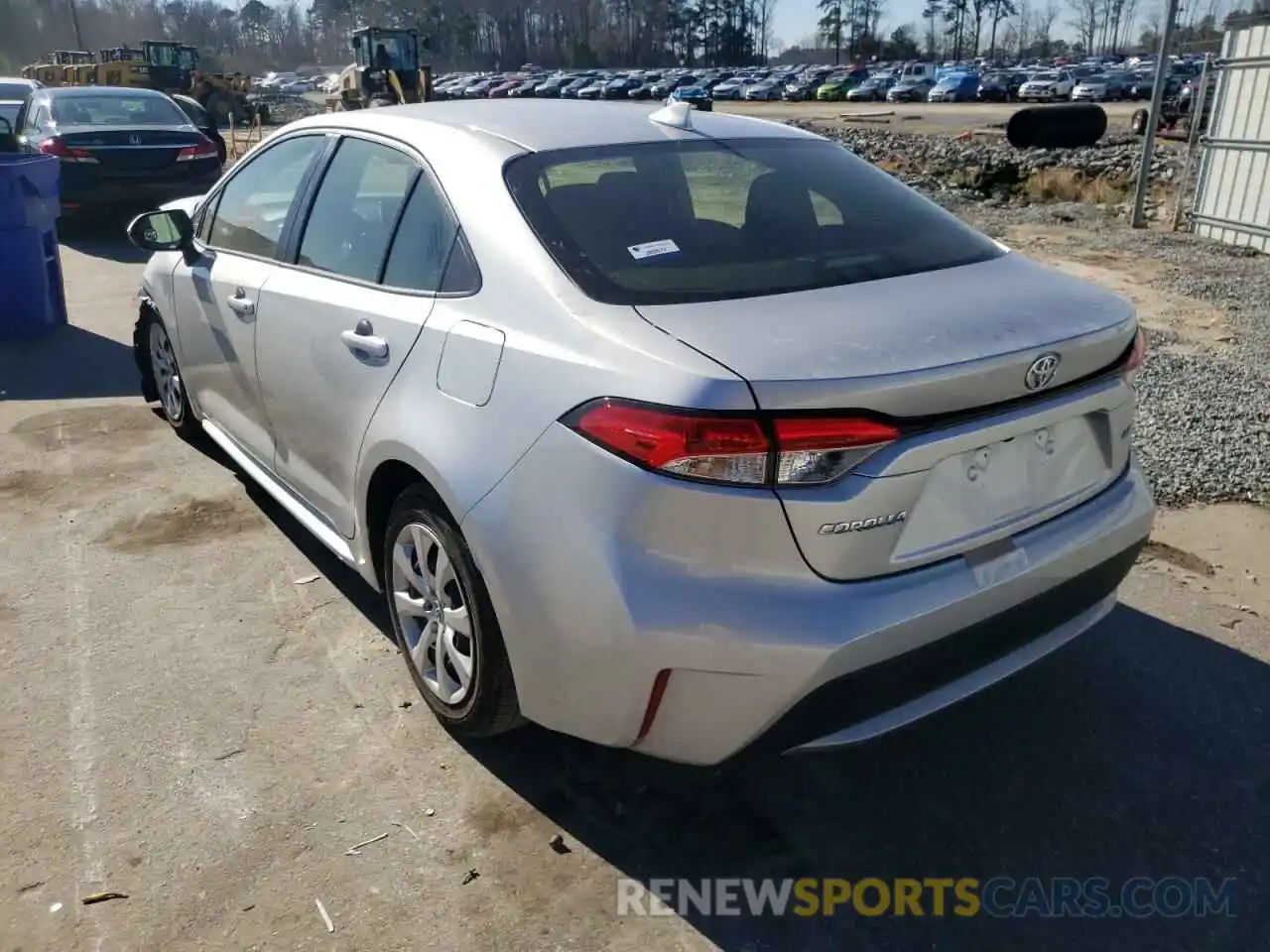 3 Photograph of a damaged car JTDEPRAEXLJ113792 TOYOTA COROLLA 2020