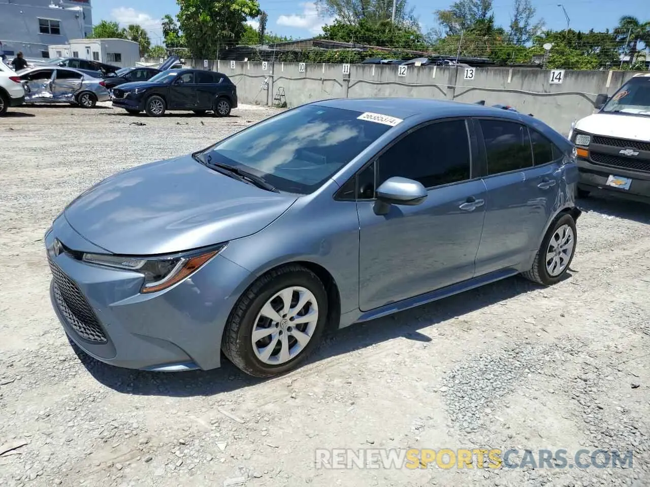 1 Photograph of a damaged car JTDEPRAEXLJ114358 TOYOTA COROLLA 2020