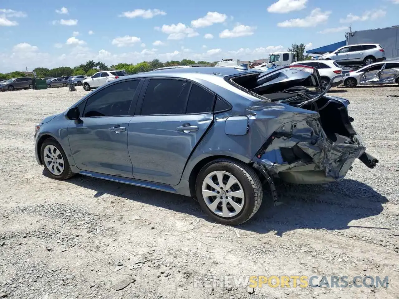 2 Photograph of a damaged car JTDEPRAEXLJ114358 TOYOTA COROLLA 2020