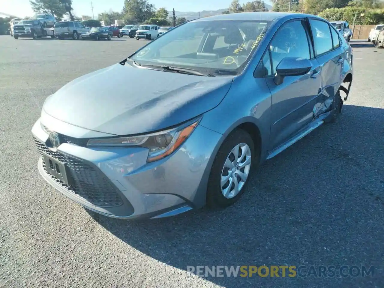 2 Photograph of a damaged car JTDEPRAEXLJ115798 TOYOTA COROLLA 2020