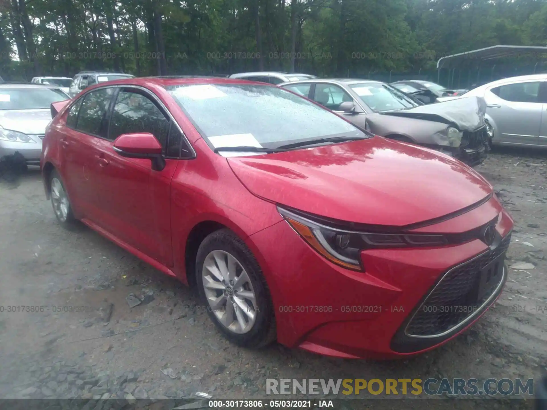 1 Photograph of a damaged car JTDFPRAE0LJ044082 TOYOTA COROLLA 2020