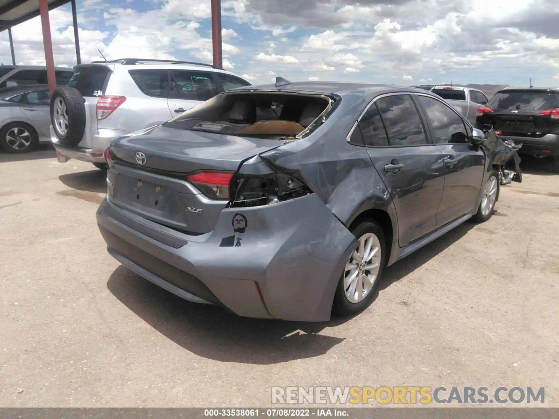 4 Photograph of a damaged car JTDFPRAE1LJ002827 TOYOTA COROLLA 2020