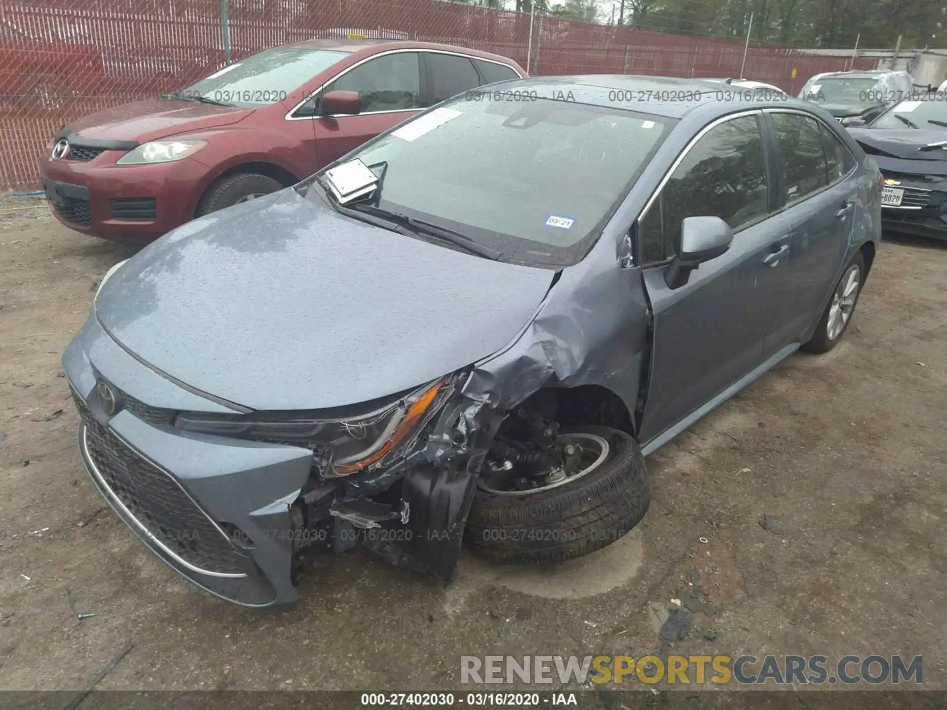 2 Photograph of a damaged car JTDFPRAE7LJ008938 TOYOTA COROLLA 2020