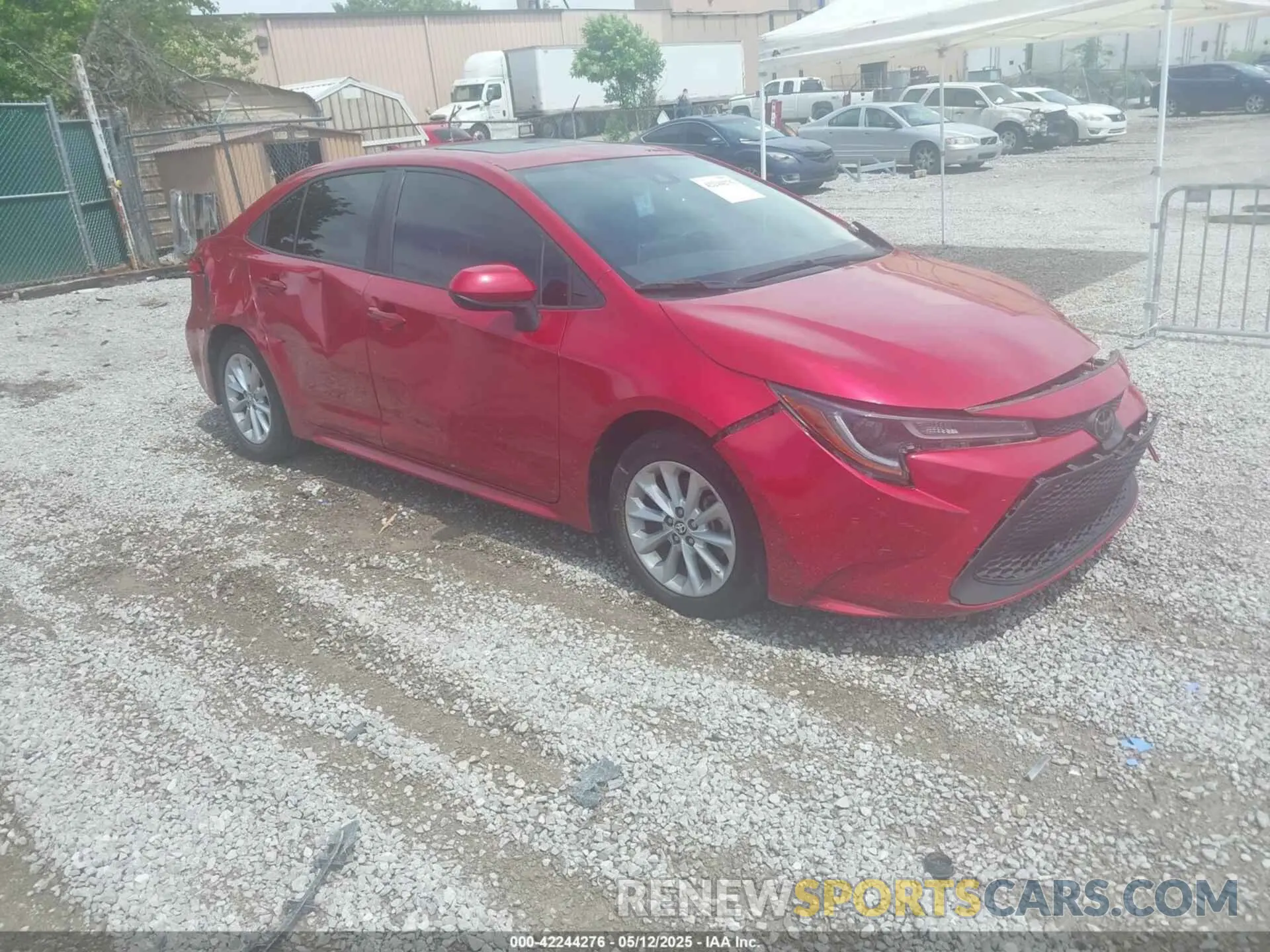 1 Photograph of a damaged car JTDHPRAE0LJ033320 TOYOTA COROLLA 2020