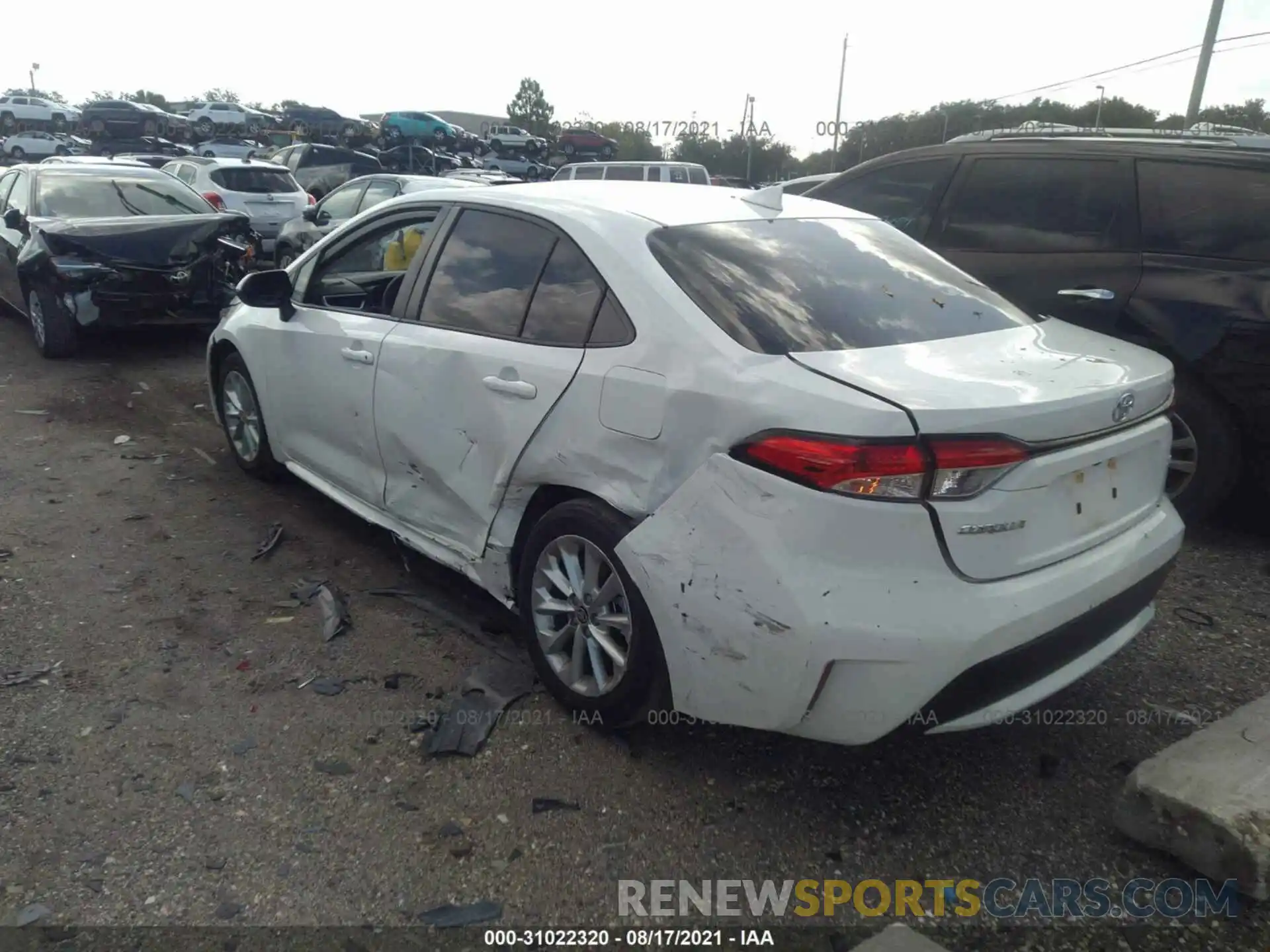 3 Photograph of a damaged car JTDHPRAE0LJ062977 TOYOTA COROLLA 2020