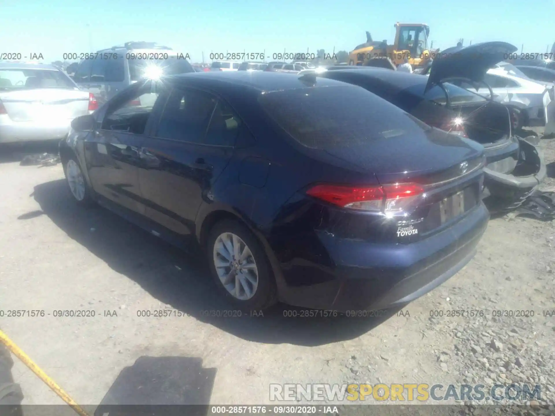 3 Photograph of a damaged car JTDHPRAE1LJ015411 TOYOTA COROLLA 2020