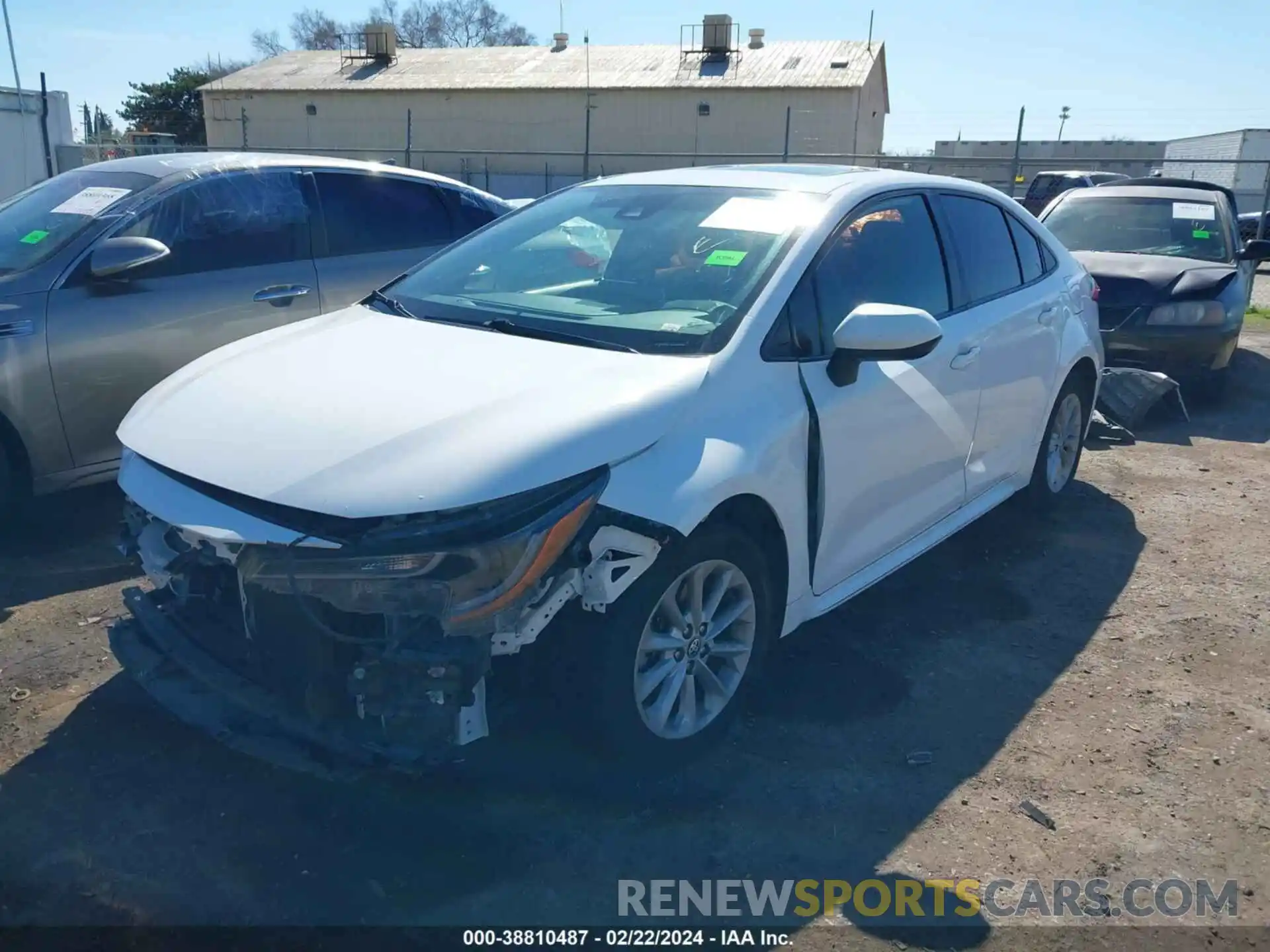 2 Photograph of a damaged car JTDHPRAE5LJ010289 TOYOTA COROLLA 2020