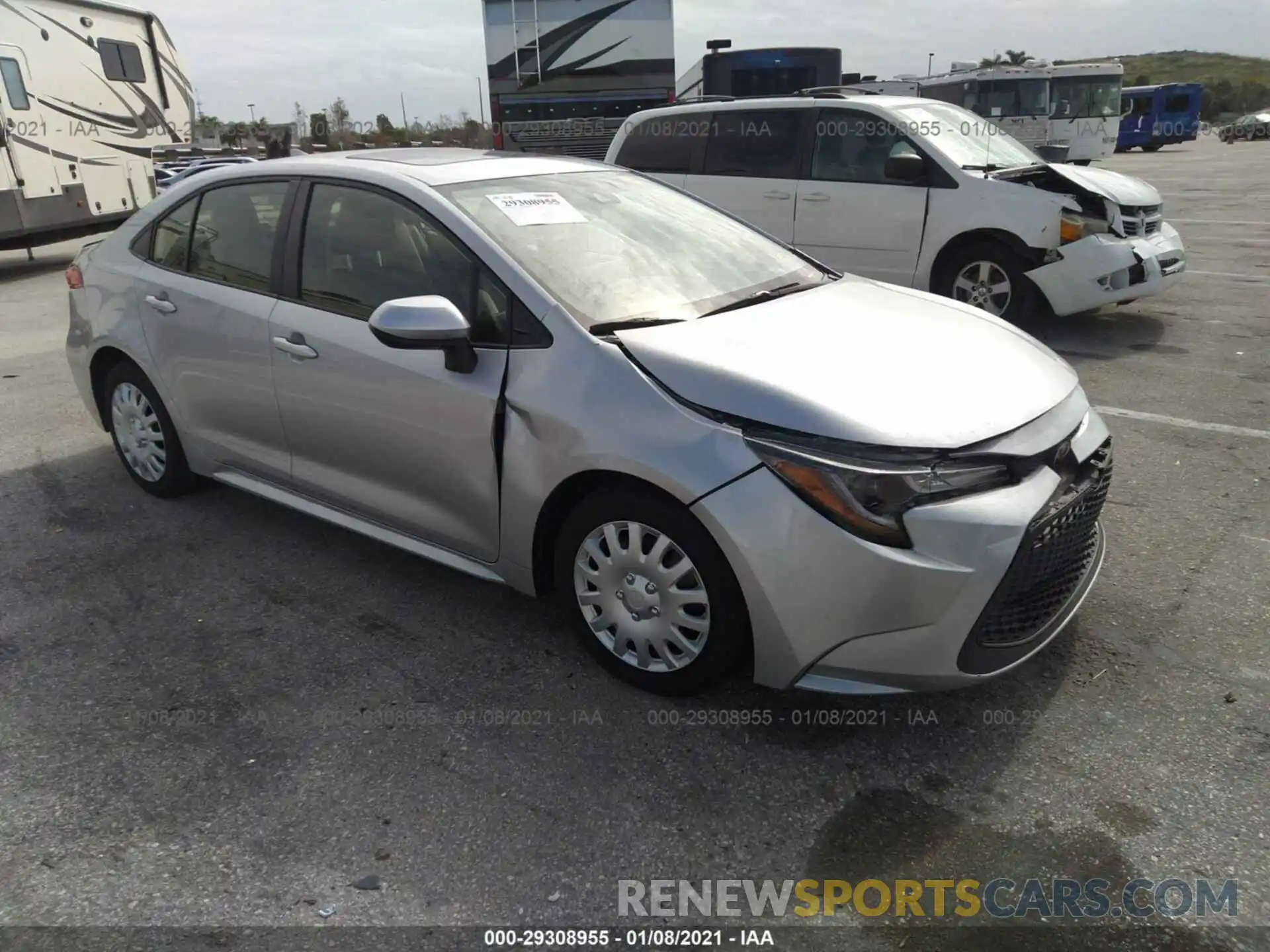 1 Photograph of a damaged car JTDHPRAE5LJ013743 TOYOTA COROLLA 2020